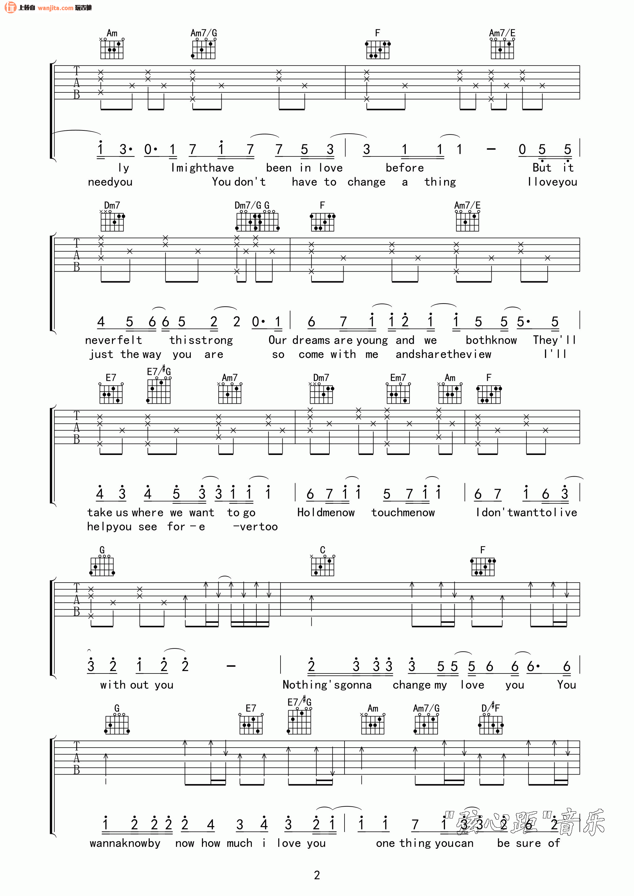 Nothing_is_Gonna_Change_My_Love_For_You吉他谱_方大同