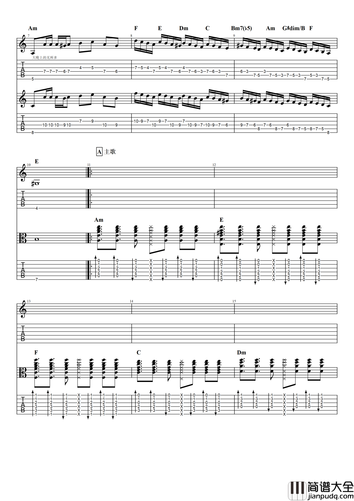 沙漠骆驼吉他谱_展展与罗罗_蹉跎着岁月又蹉跎了自我......