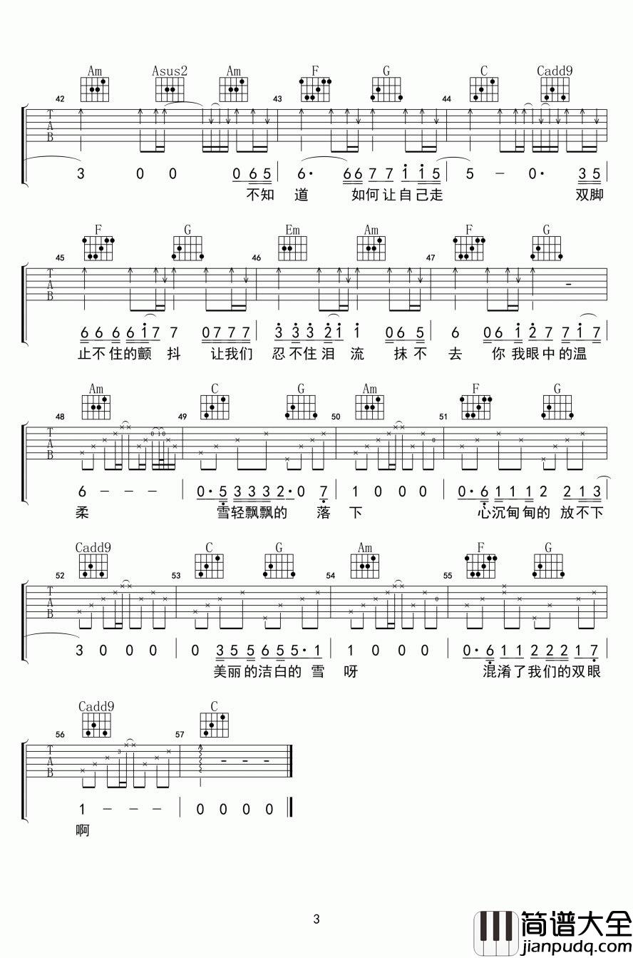 十字路口吉他谱_纣王老胡_站在十字路口，不知道如何让自己走