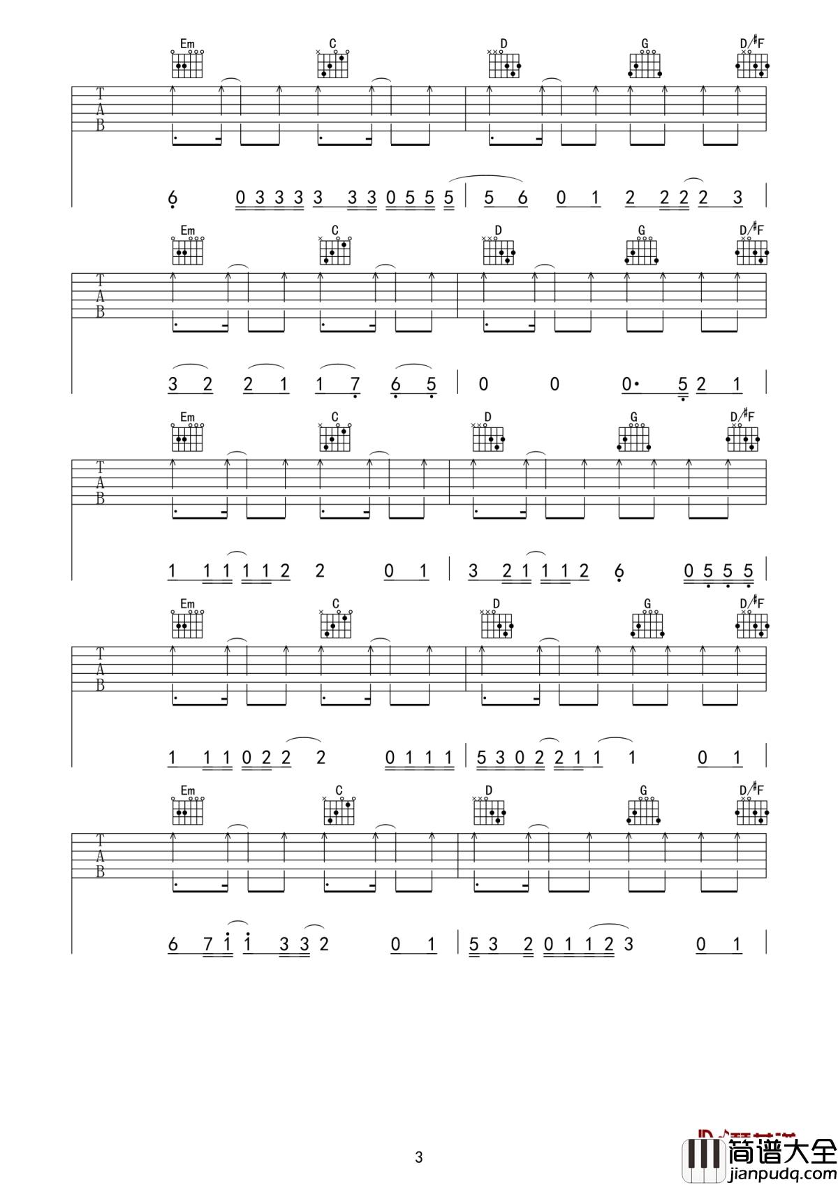 way_back_home吉他谱_SHAUN_带你感受心动的感觉