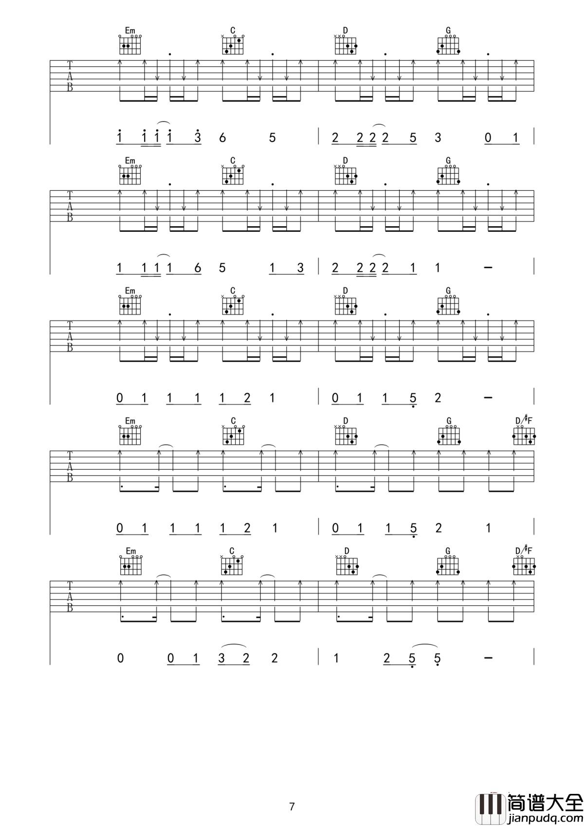 way_back_home吉他谱_SHAUN_带你感受心动的感觉