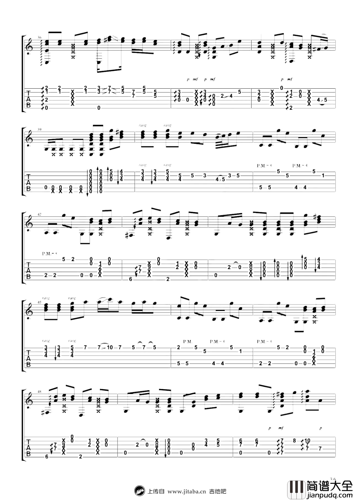 Hey_Jude指弹吉他谱_松井佑贵_吉他独奏谱_高清图片谱