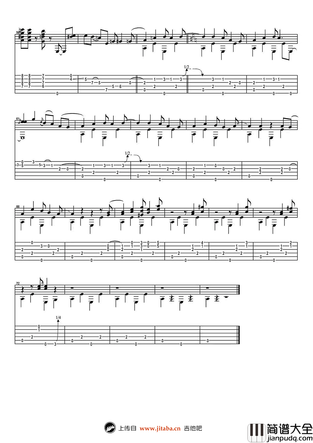 Windy_And_Warm指弹谱_吉他独奏谱_高清图片谱_指弹视频