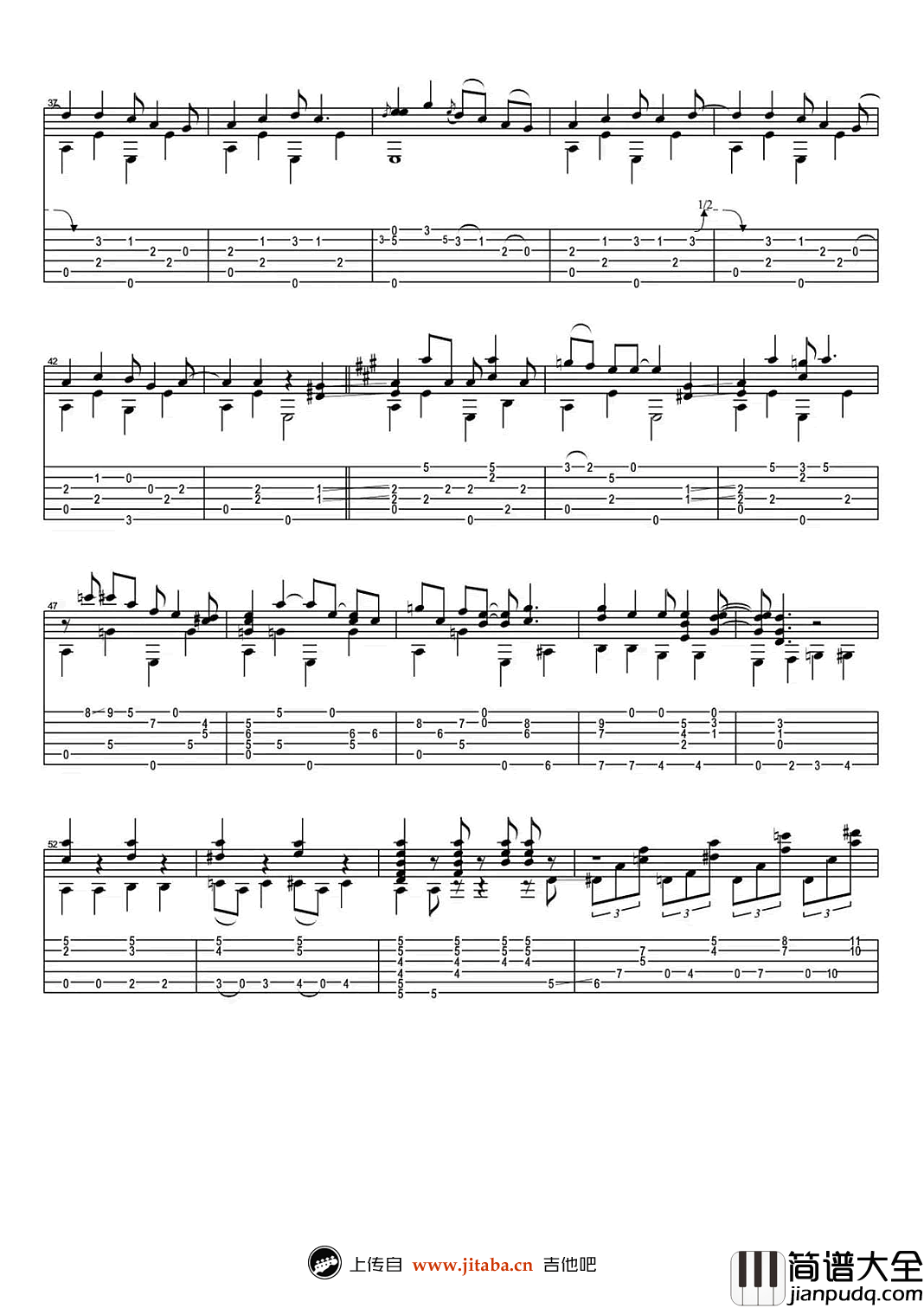 Windy_And_Warm指弹谱_吉他独奏谱_高清图片谱_指弹视频