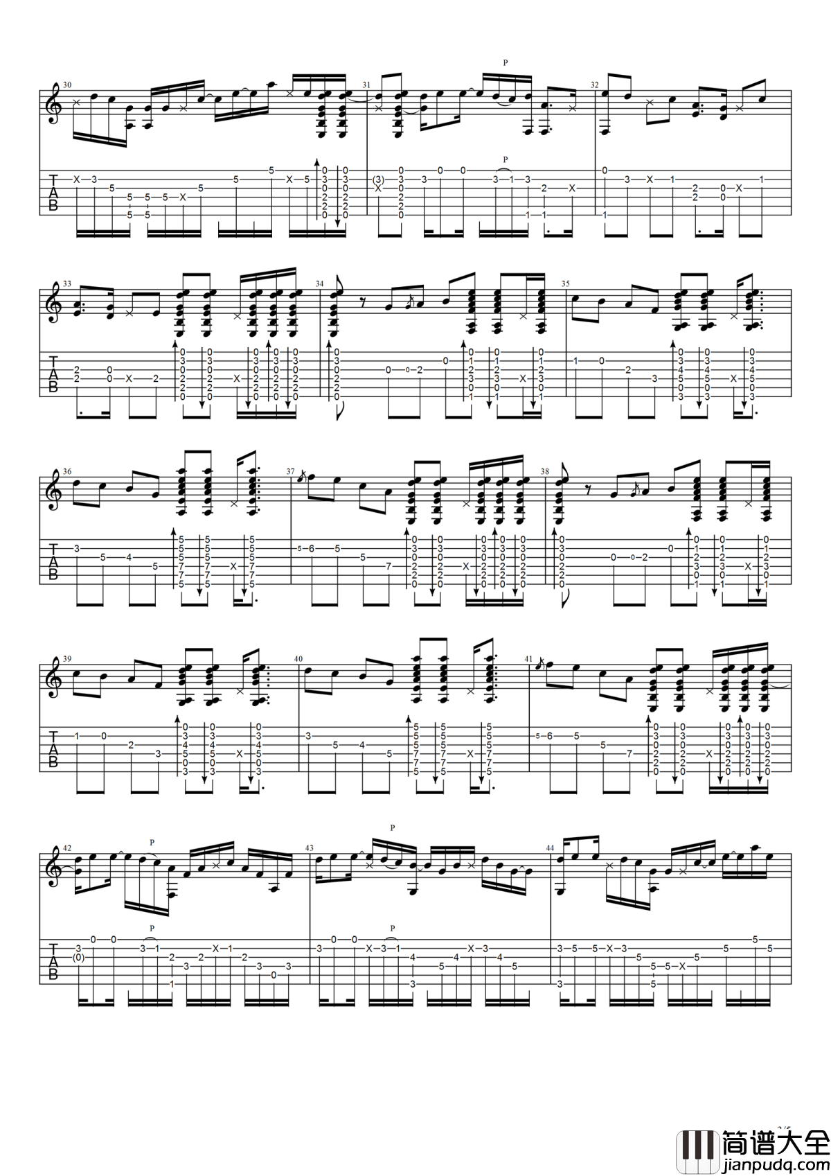 We_don't_talk_anymore指弹谱_Charlie_Puth_吉他独奏视频