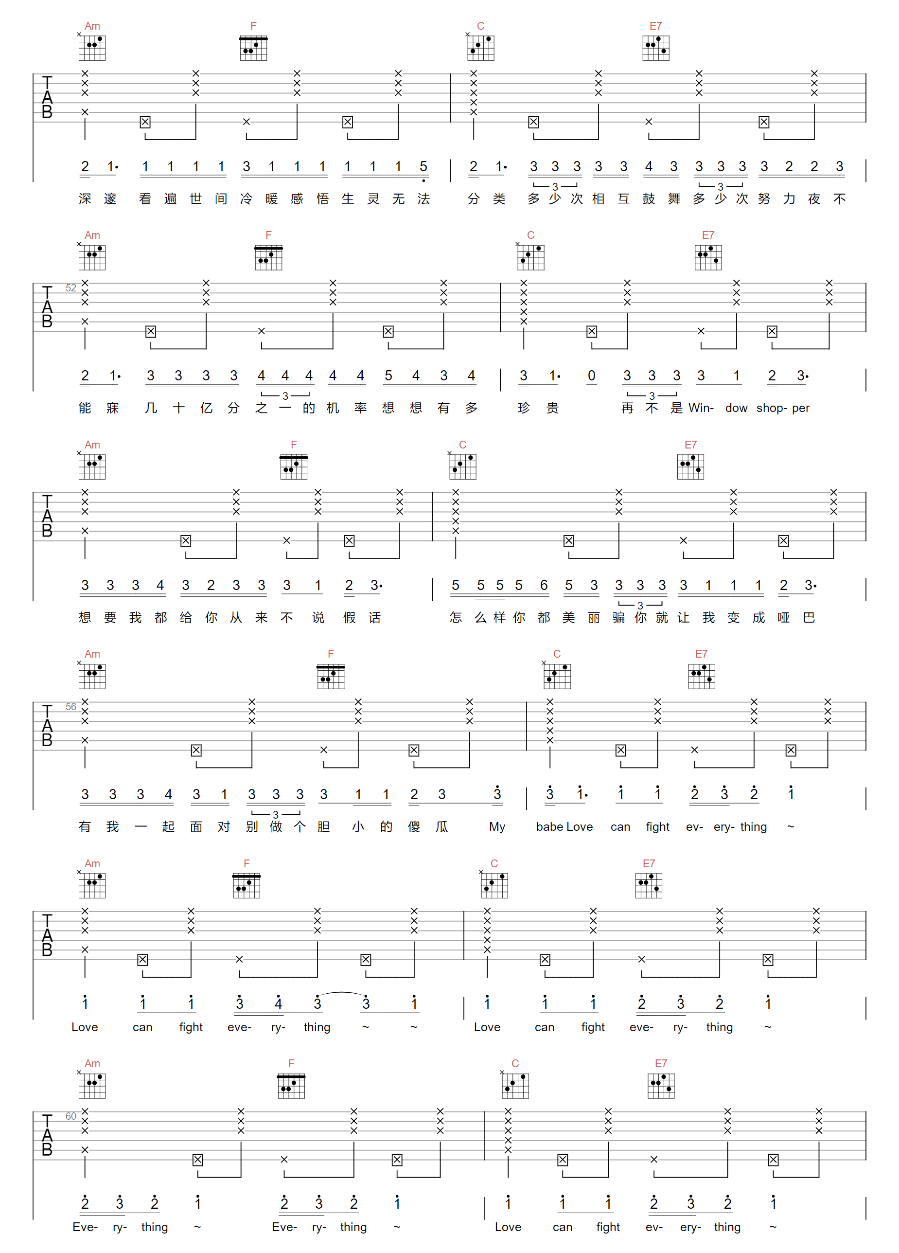 别怕变老吉他谱5-王以太