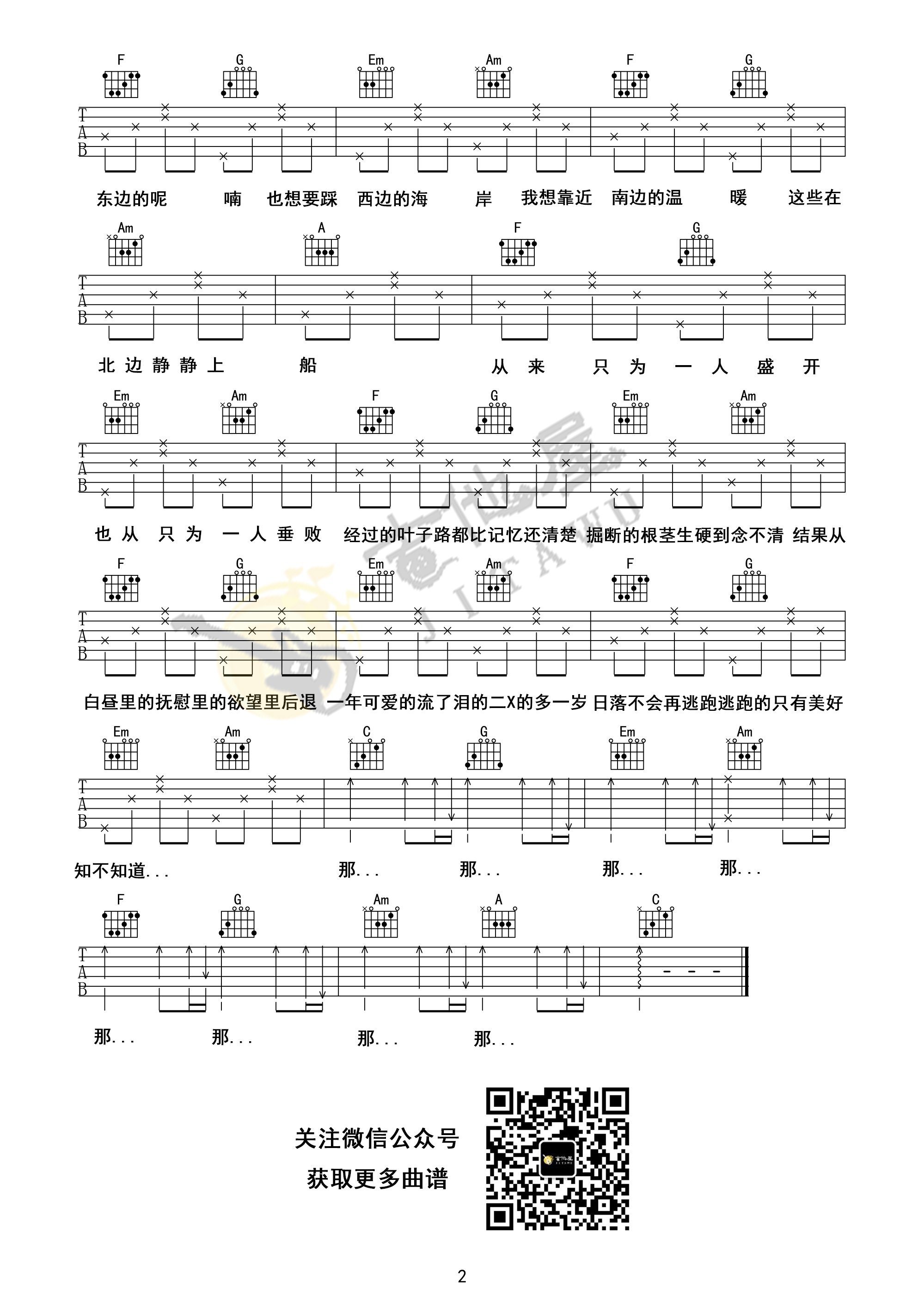 笑吉他谱2-太一