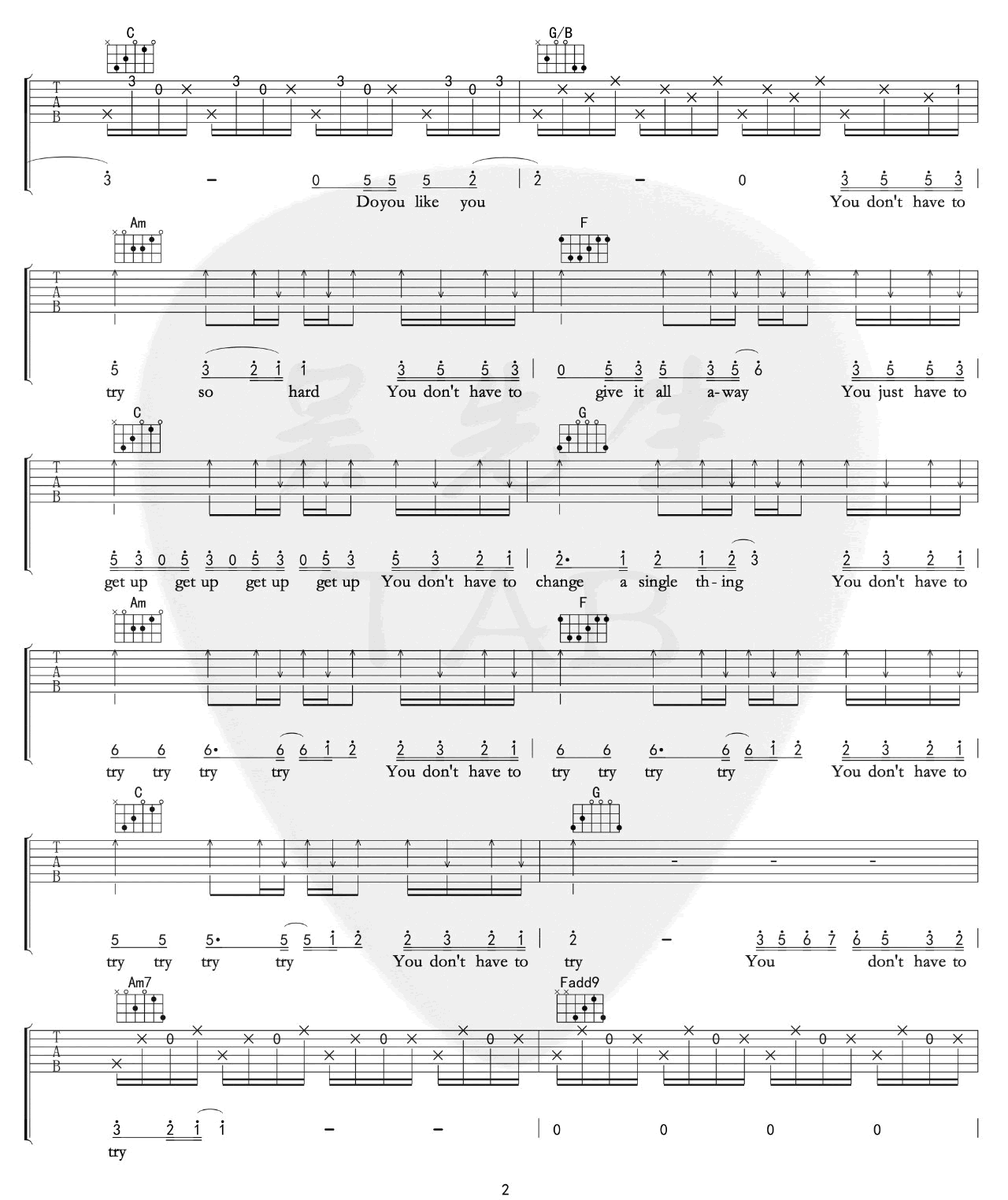 Try吉他谱2-Colbie-Caillat