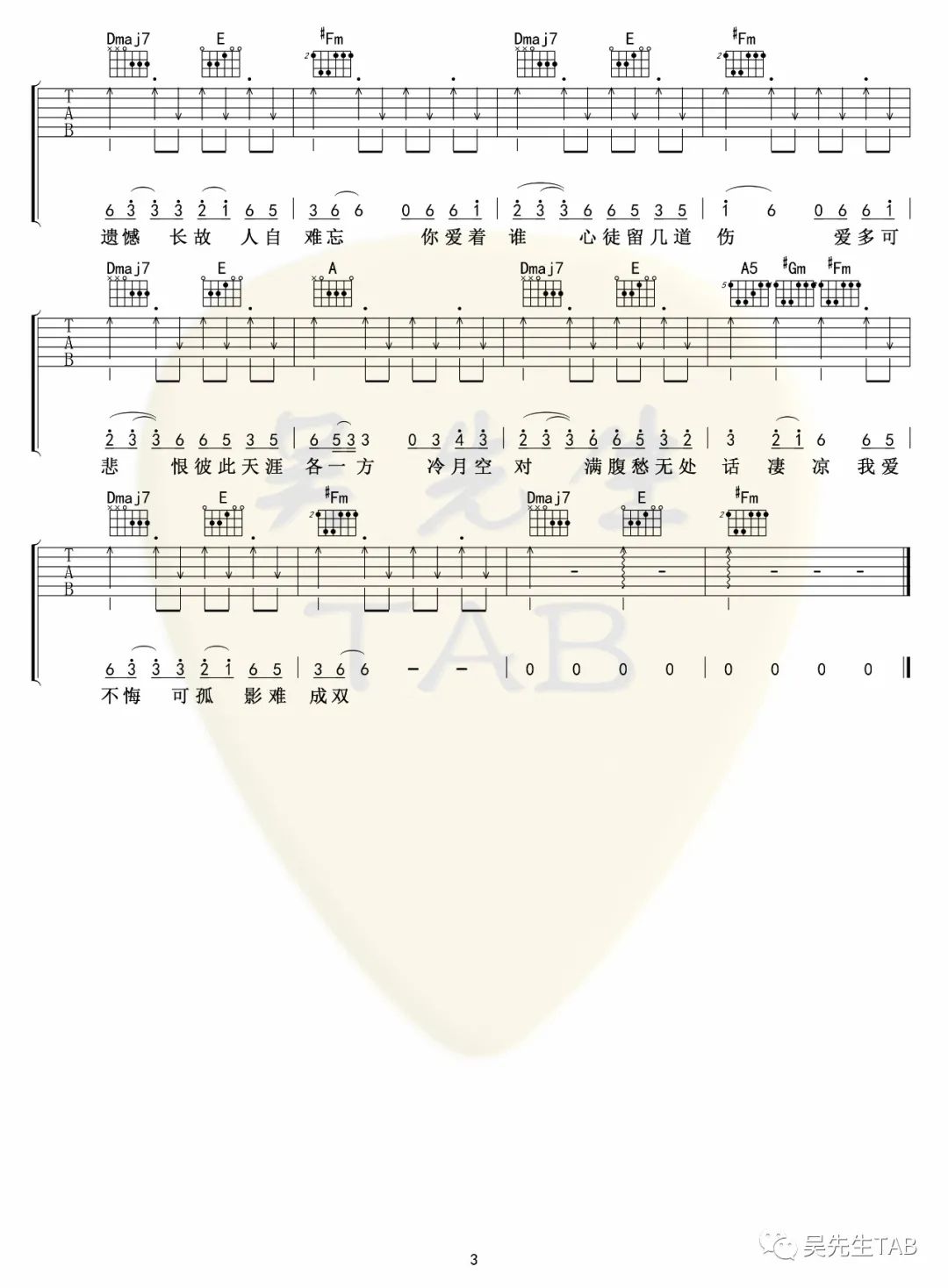 燕无歇吉他谱3-是七叔呢