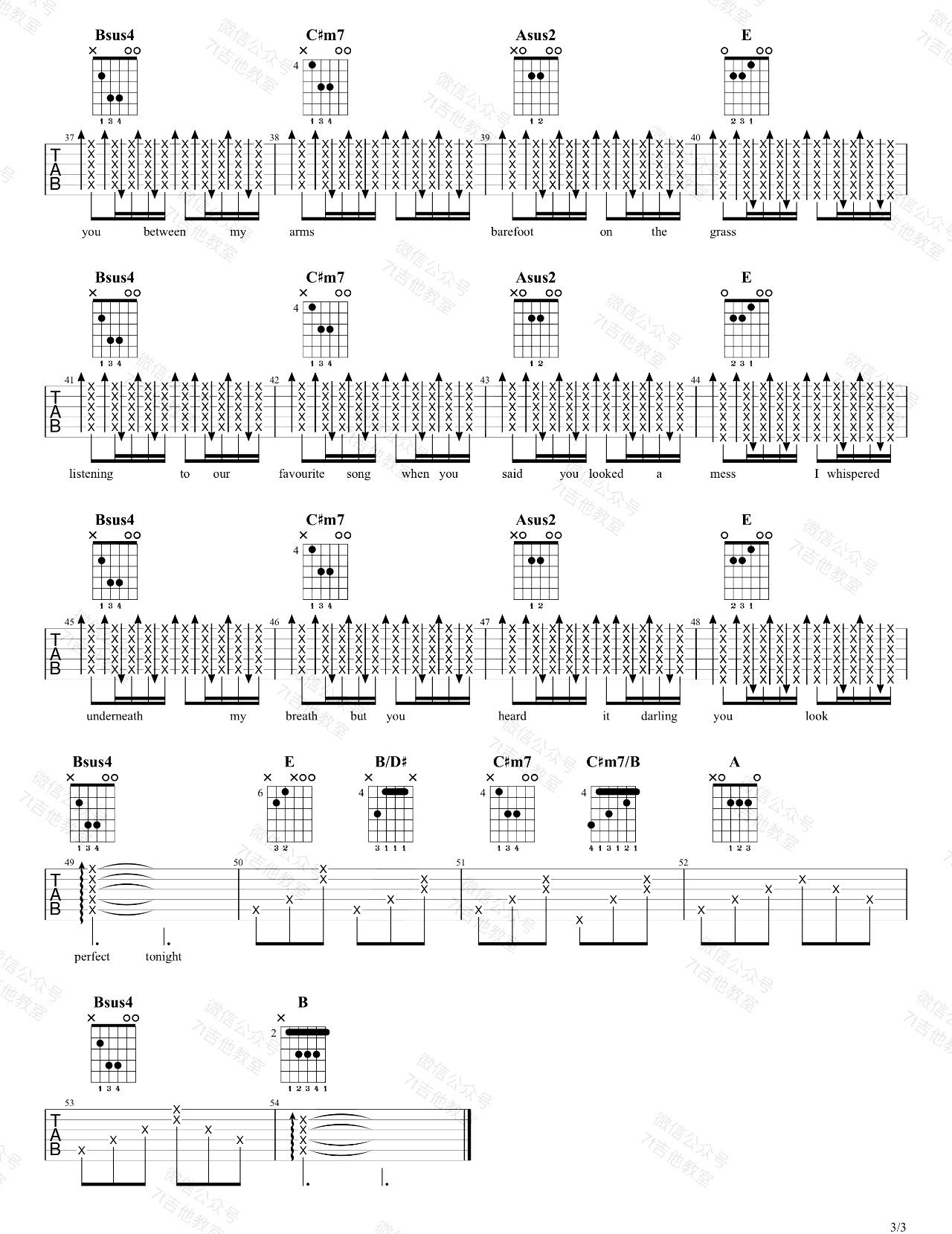 Perfect吉他谱预览图