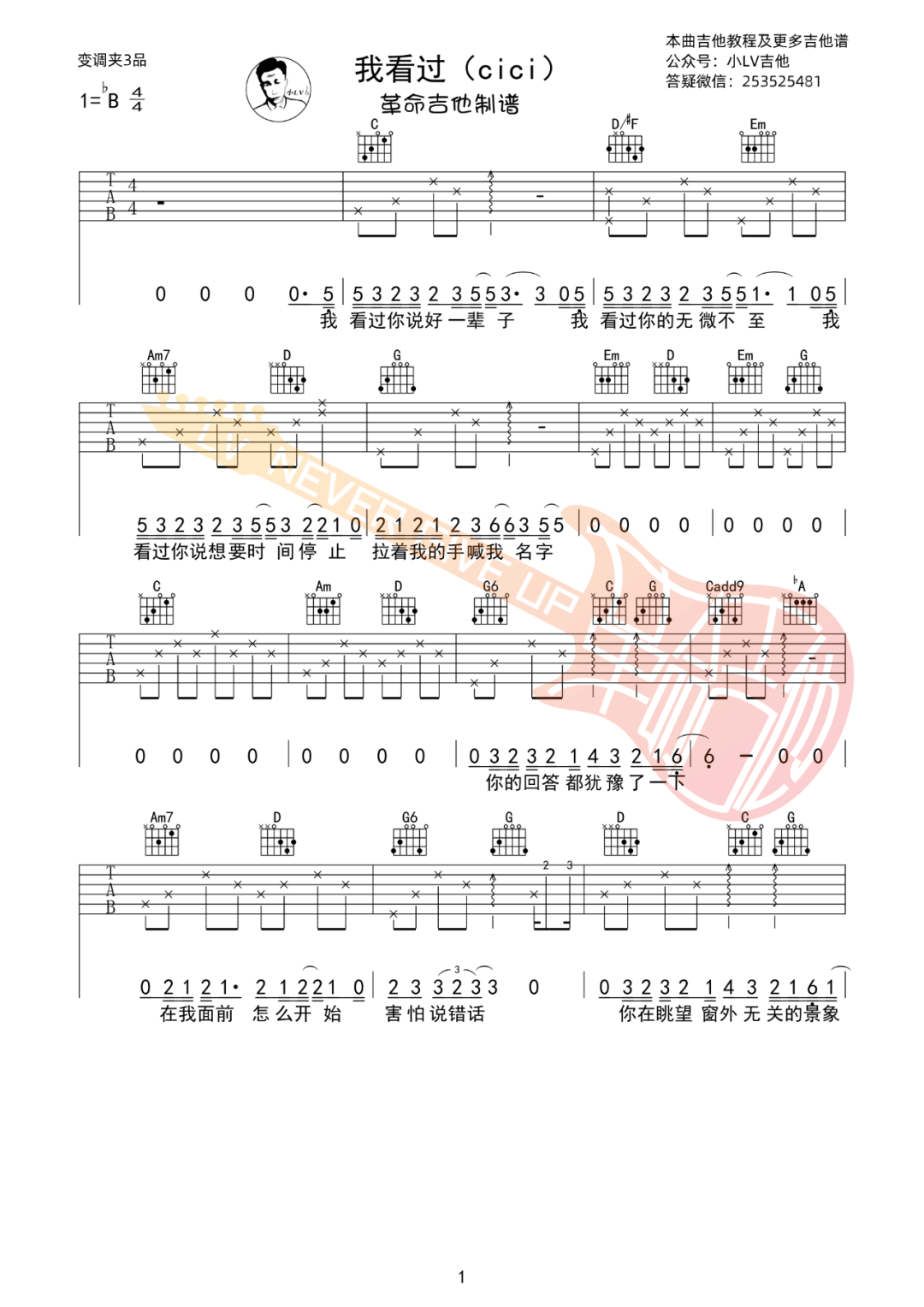 我看过吉他谱预览图