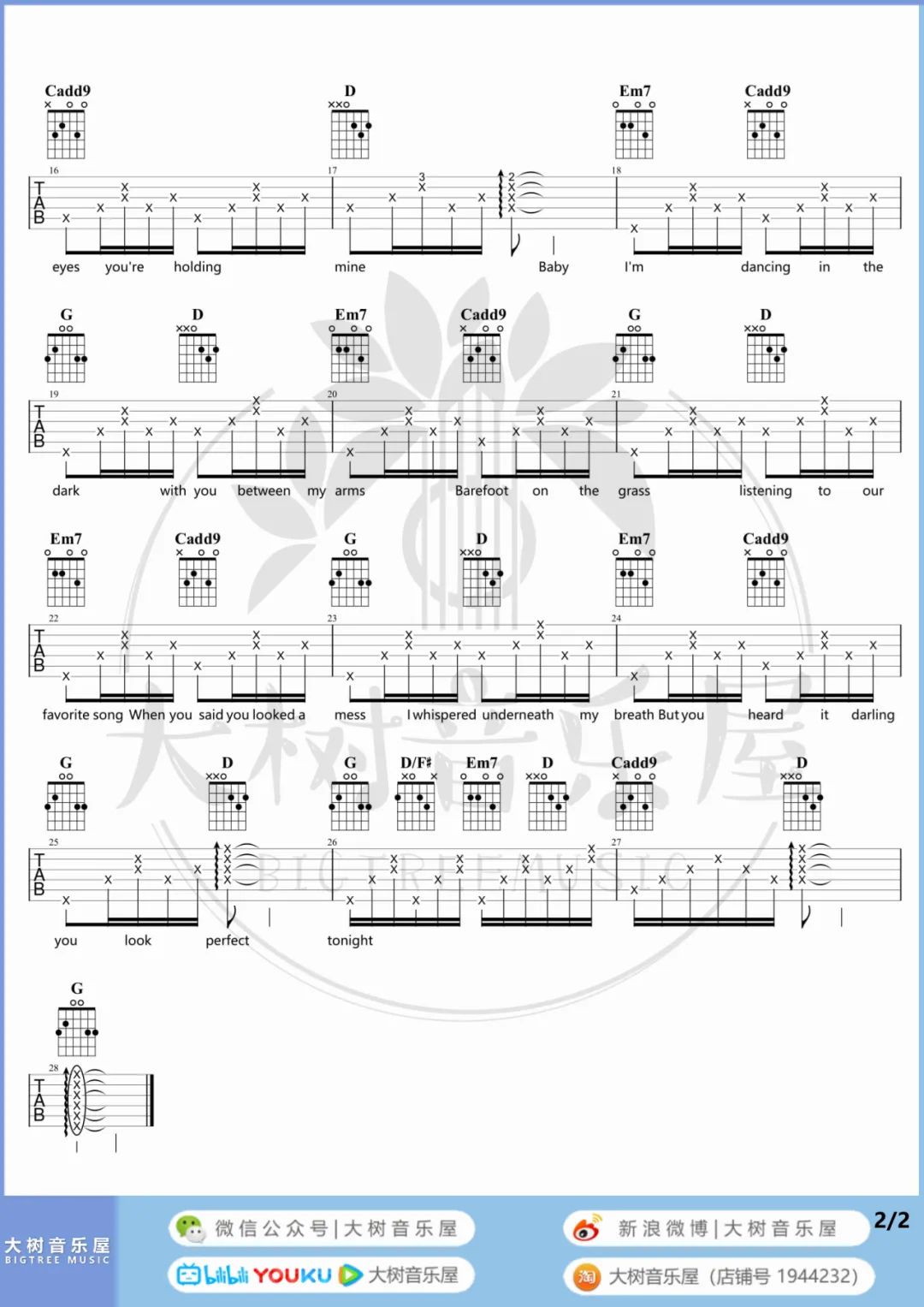 Perfect吉他谱预览图