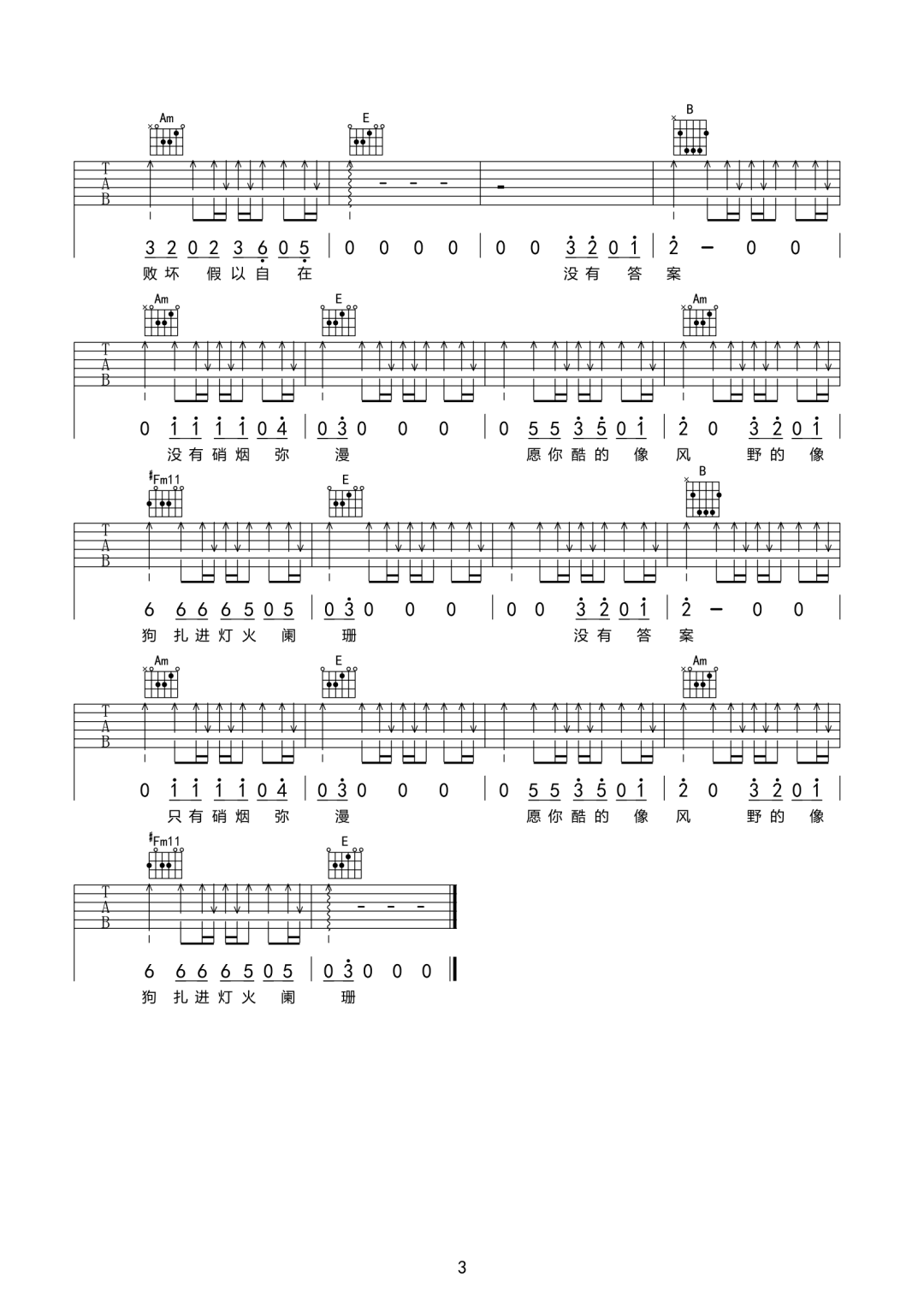 29吉他谱预览图