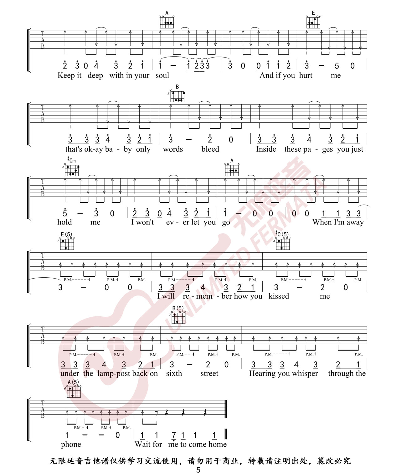 Photograph吉他谱预览图