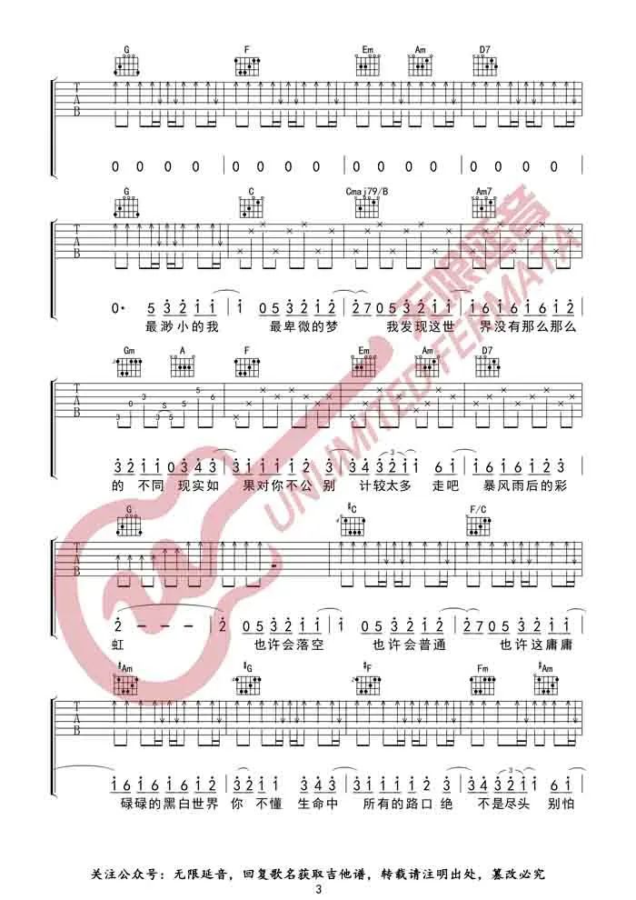 让我留在你身边吉他谱预览图