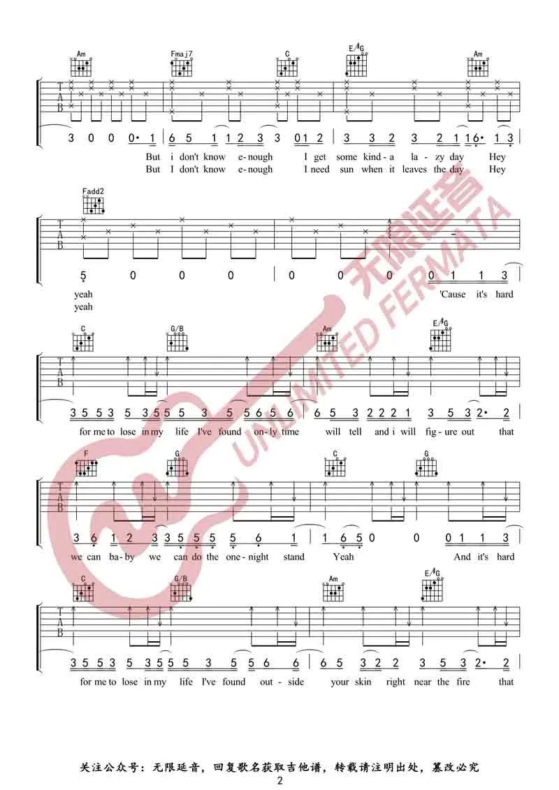 Free-Loop吉他谱预览图