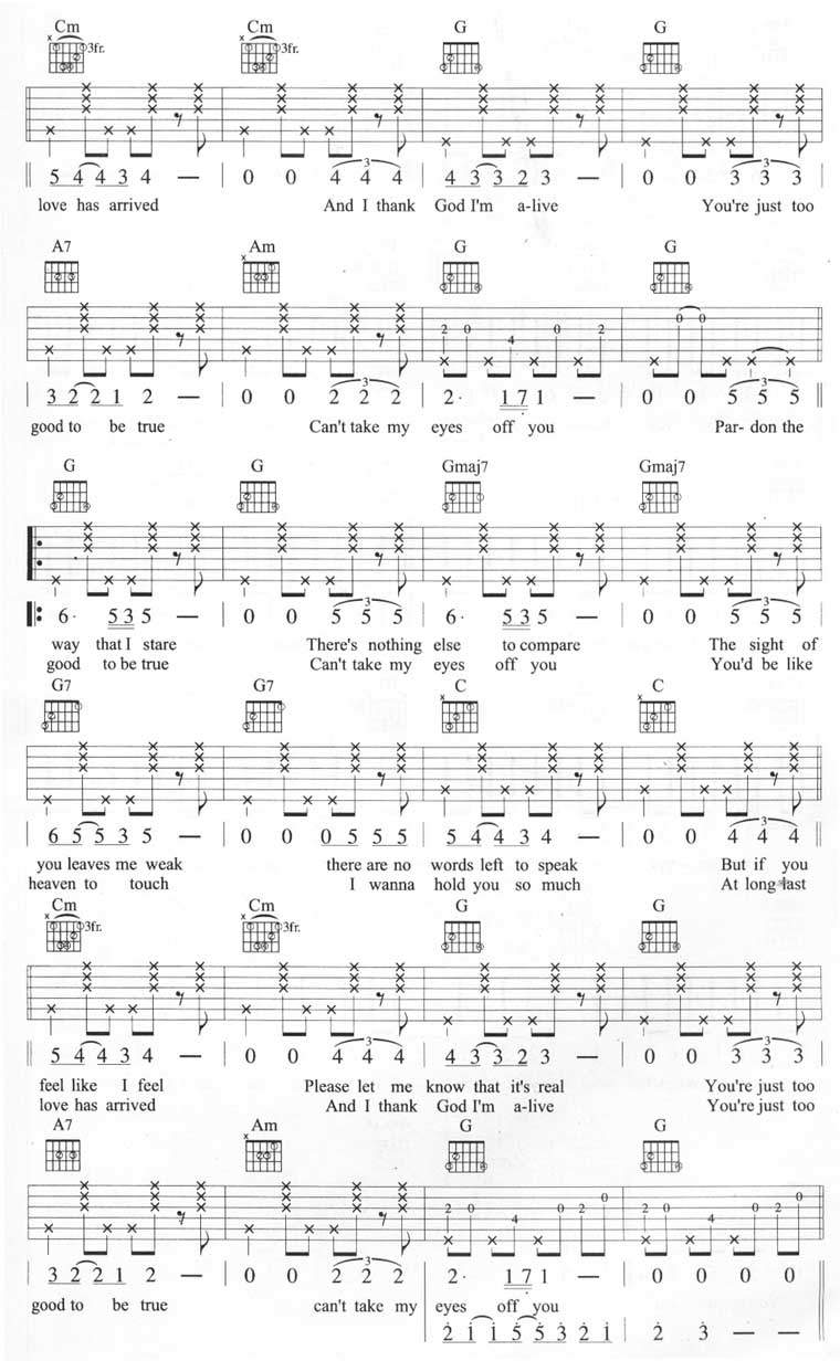 Can't-Take-My-Eyes-Off-You吉他谱预览图