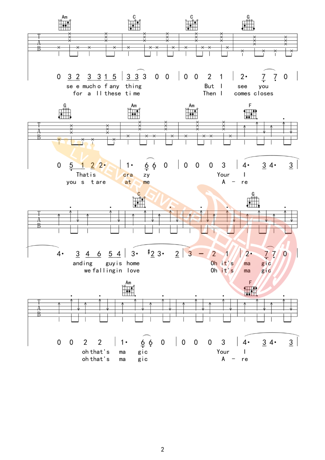 Landing-Guy吉他谱预览图