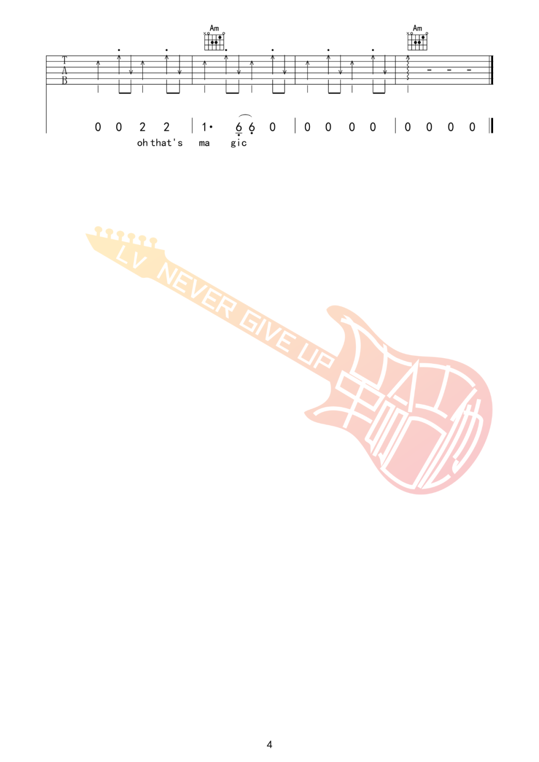 Landing-Guy吉他谱预览图