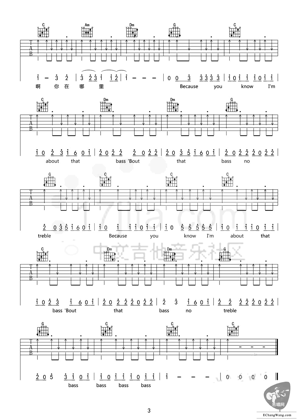 我在人民广场吃炸鸡吉他谱预览图