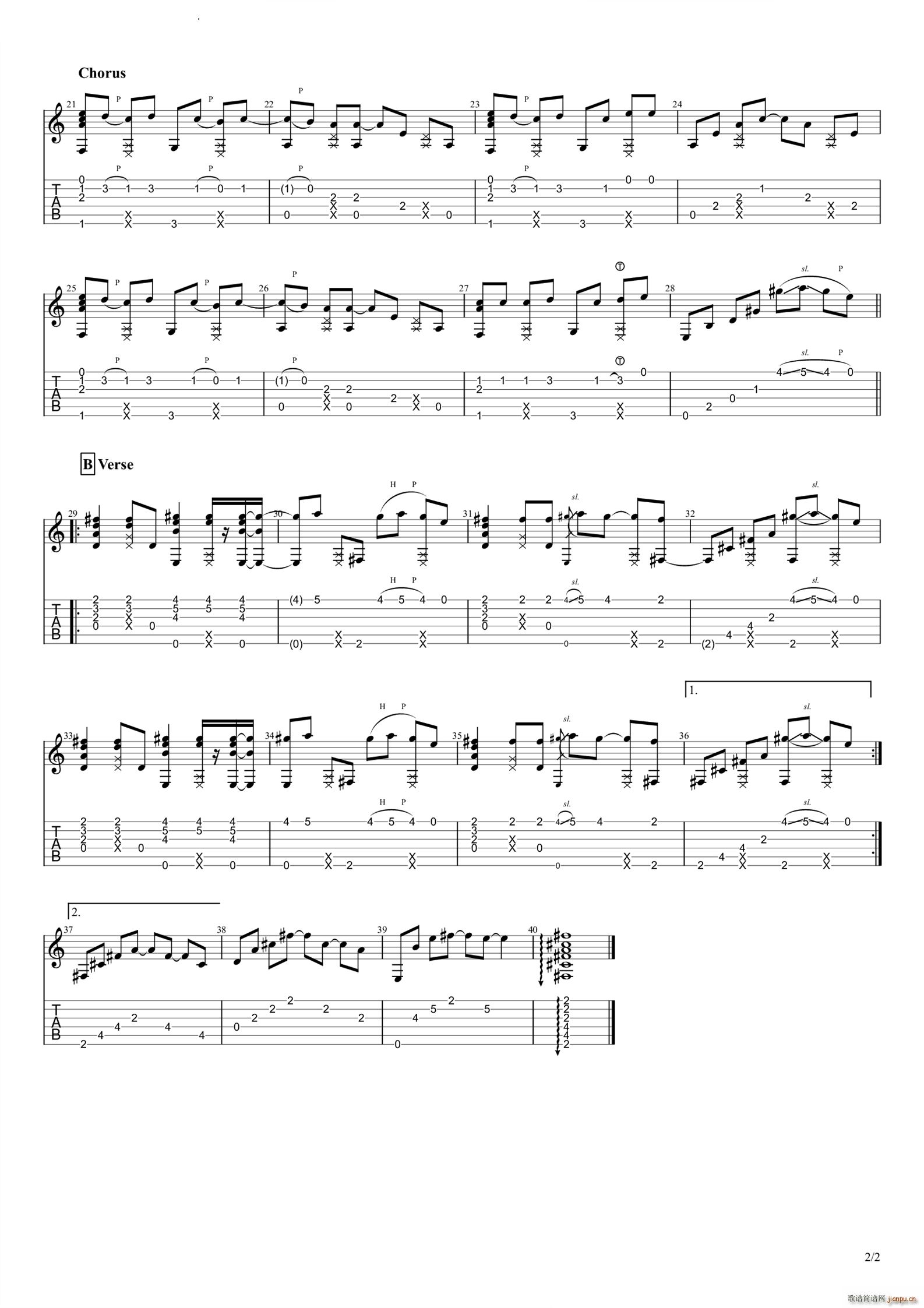 Love theme from Tiga(吉他谱)3