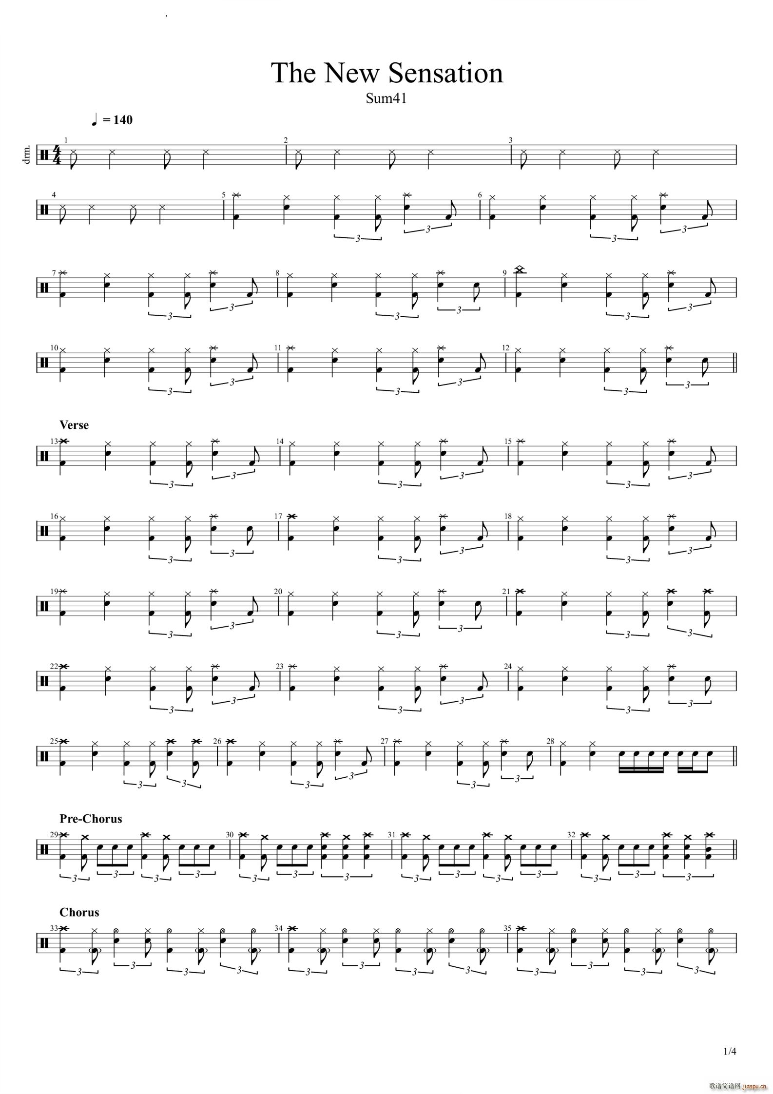 The New Sensation(吉他谱)1
