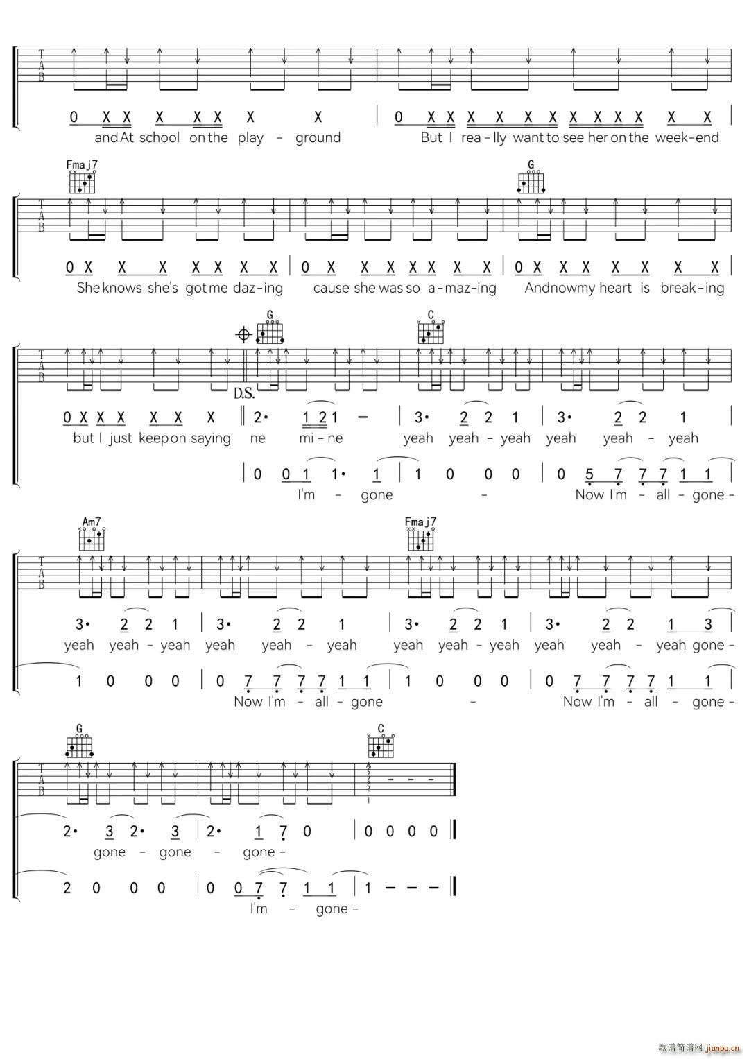 Baby C调(吉他谱)5