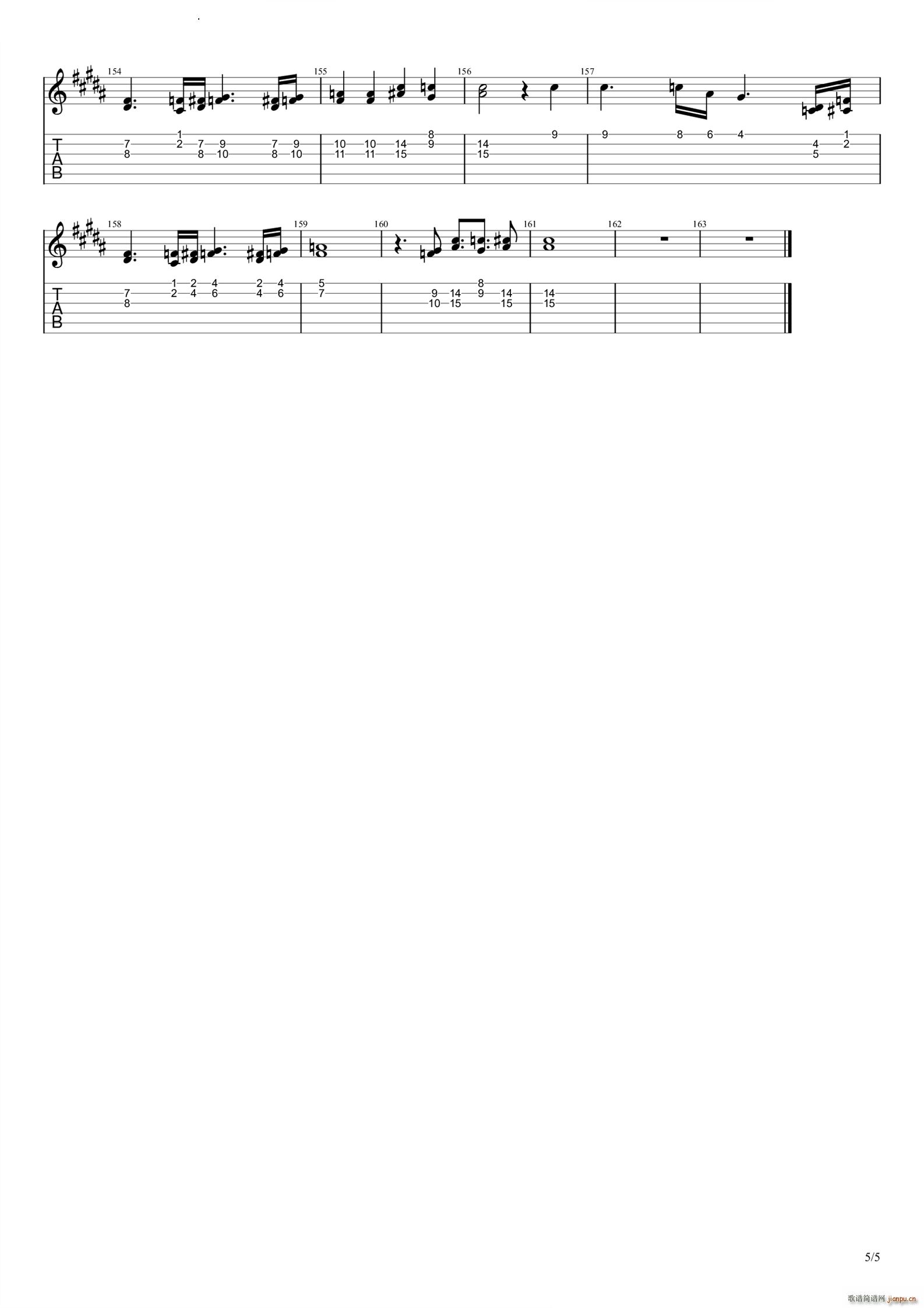 星のダイアローグ(吉他谱)6