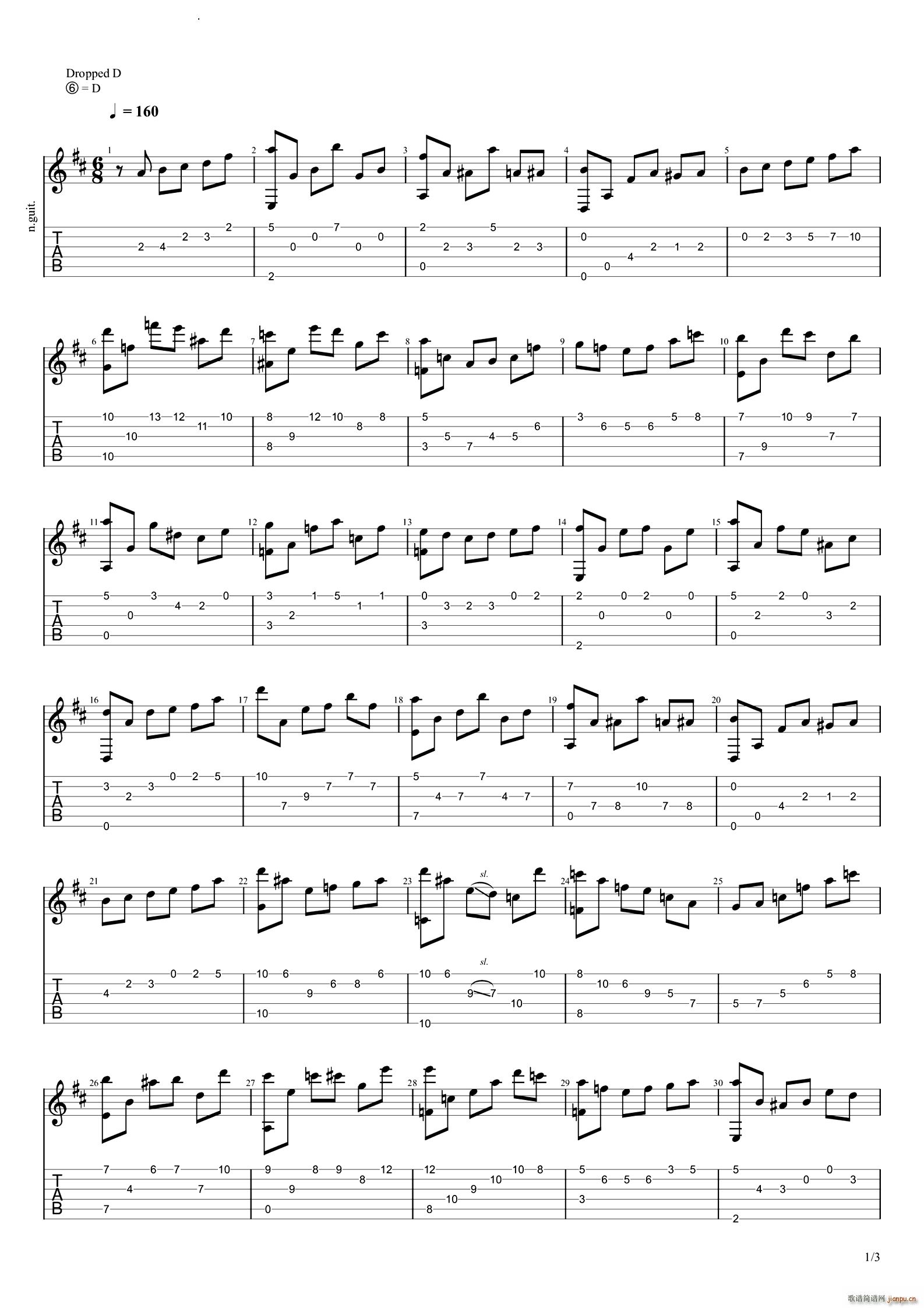 Seis Brevidades Feliz(吉他谱)1