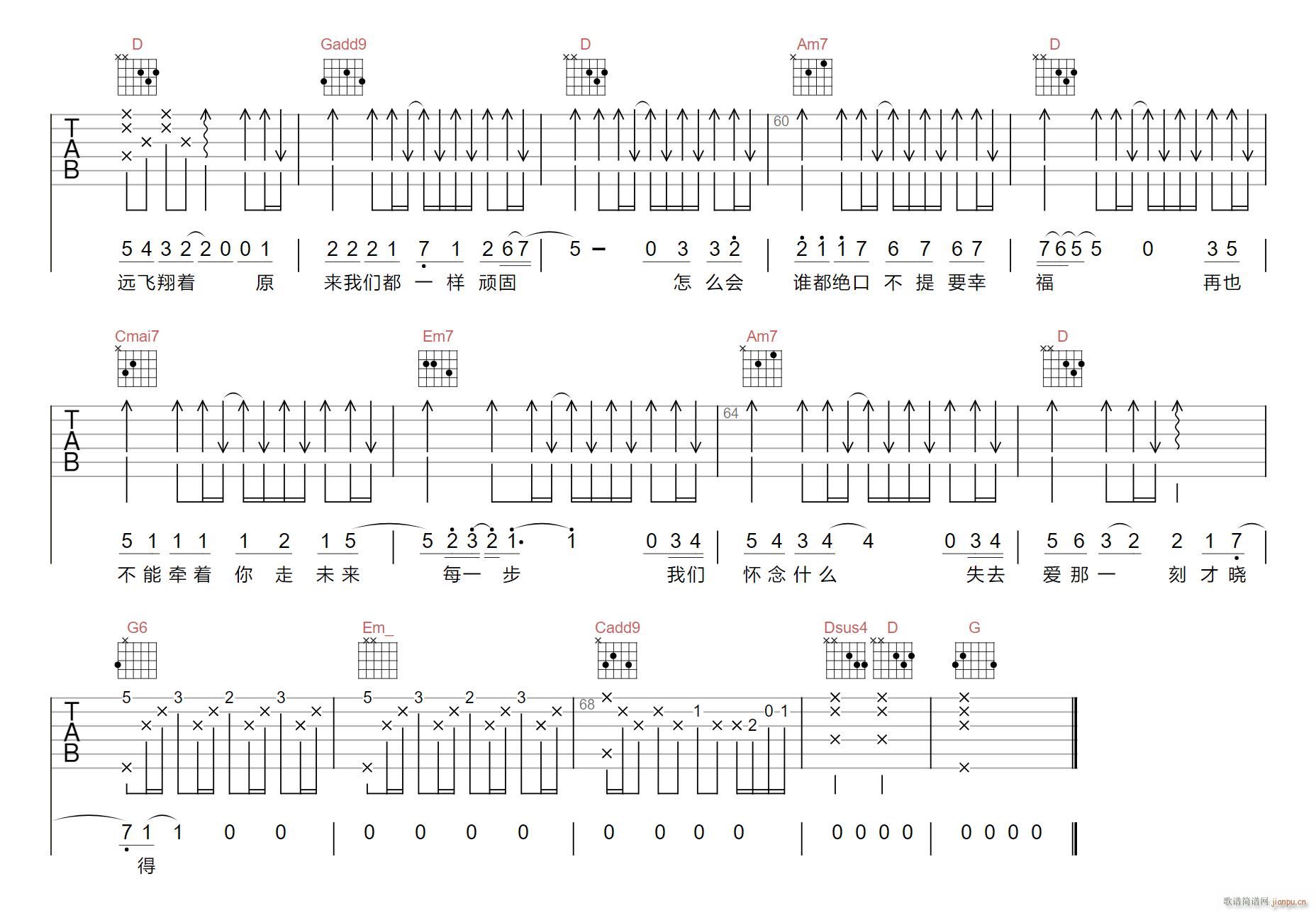 怎么了 G调原版编配(吉他谱)3