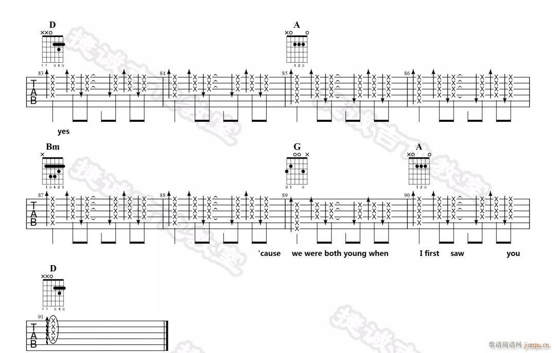 Love Story C调原版编配(吉他谱)5