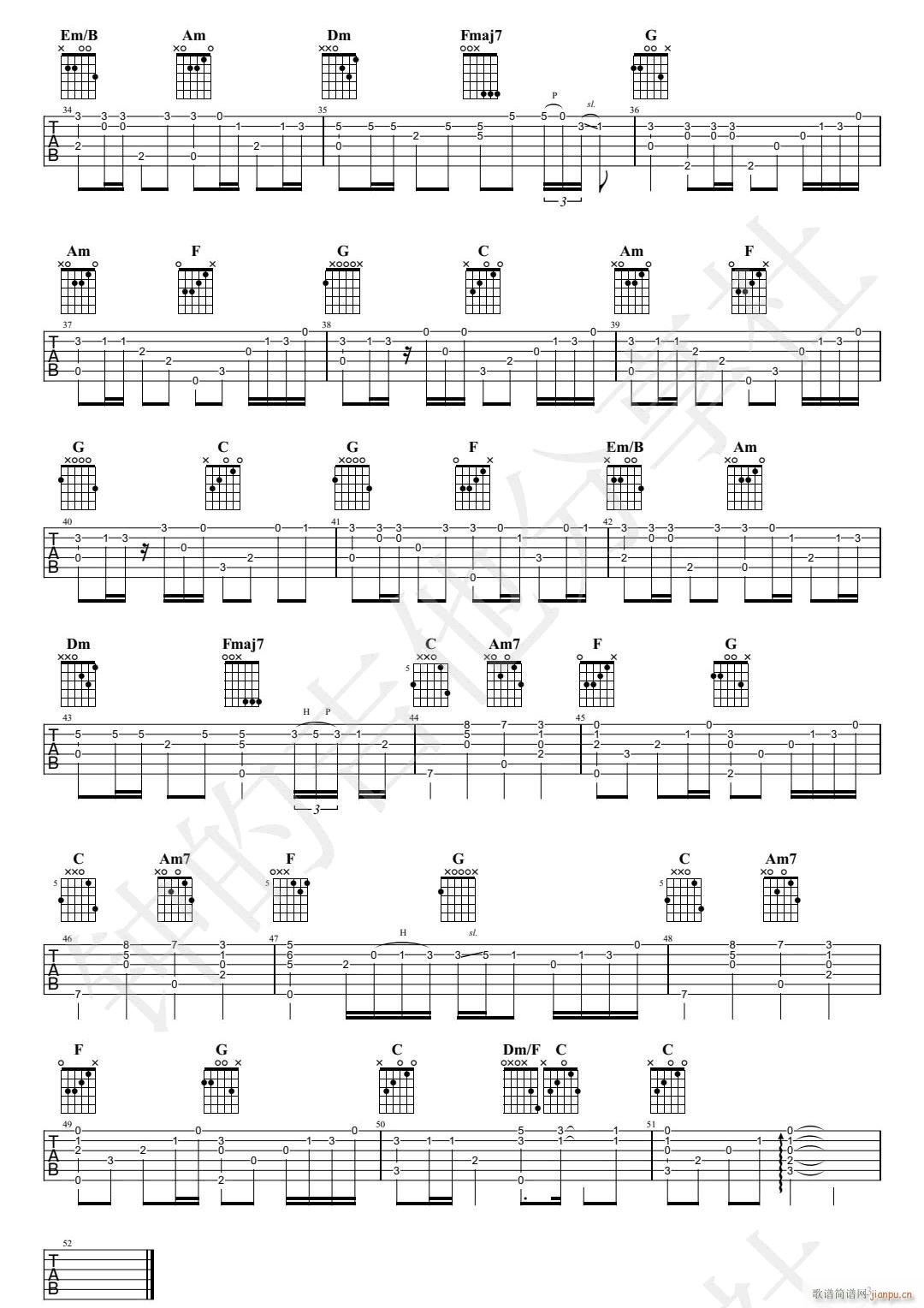 菊次郎的夏天指弹(吉他谱)3