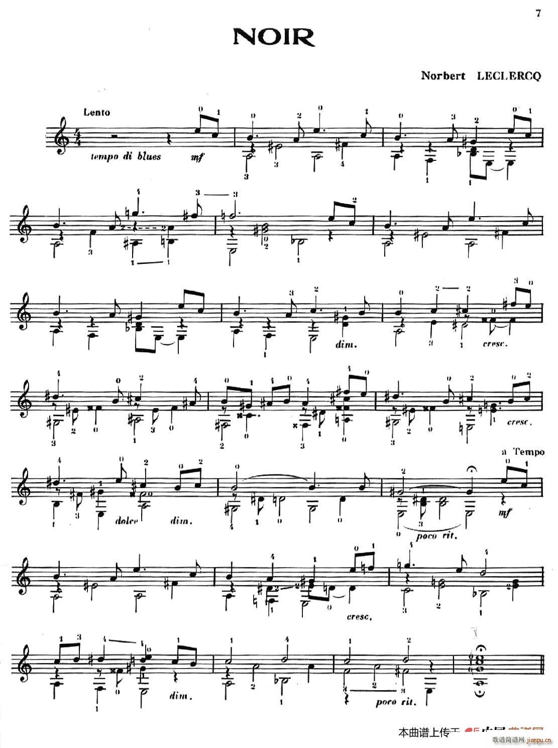 Six Couleurs 5 古典吉他(吉他谱)1