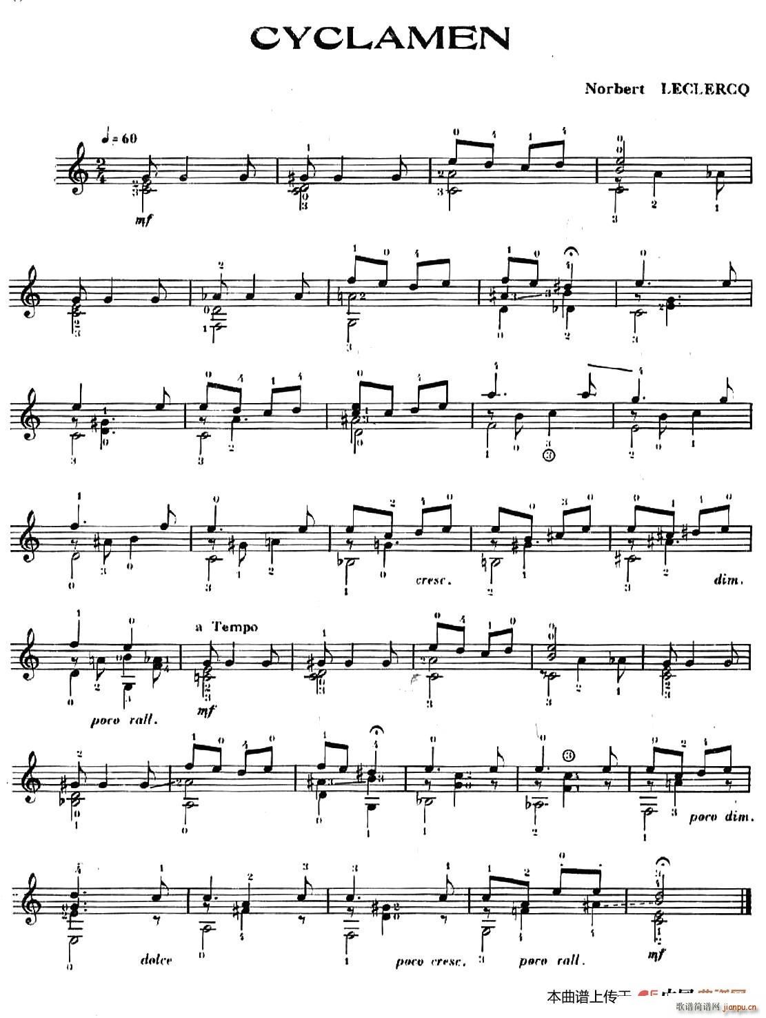 Six Couleurs 6 古典吉他(吉他谱)1