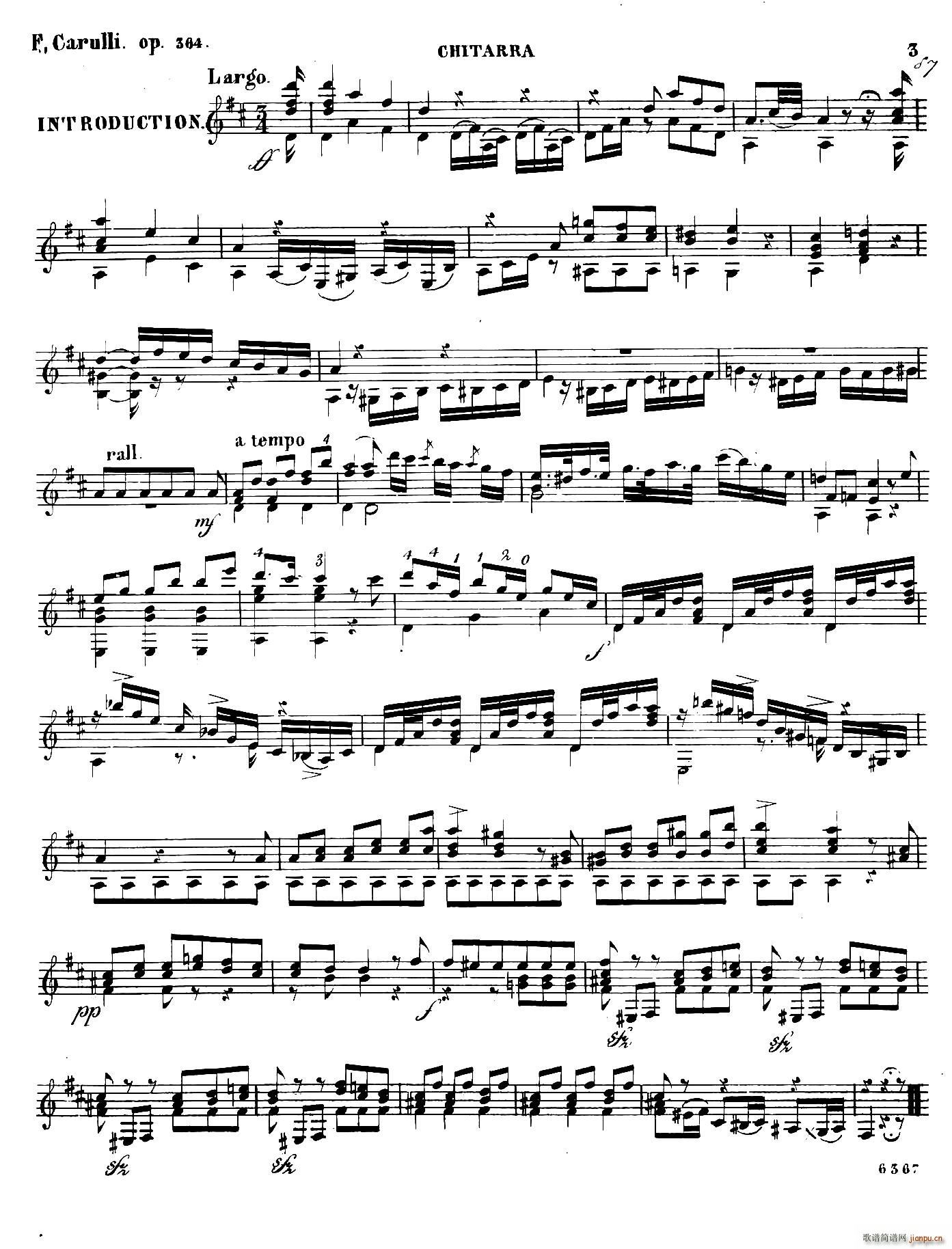 Carulli Op 364 古典吉他(吉他谱)1