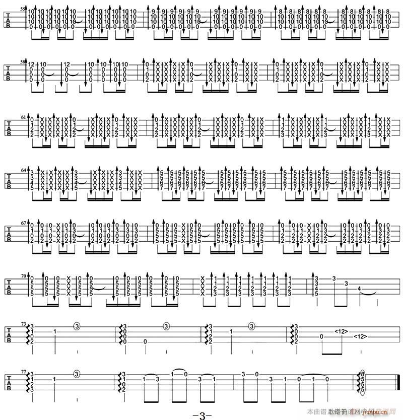 真夏の果実 真夏的果实 尤克里里指弹谱(吉他谱)3