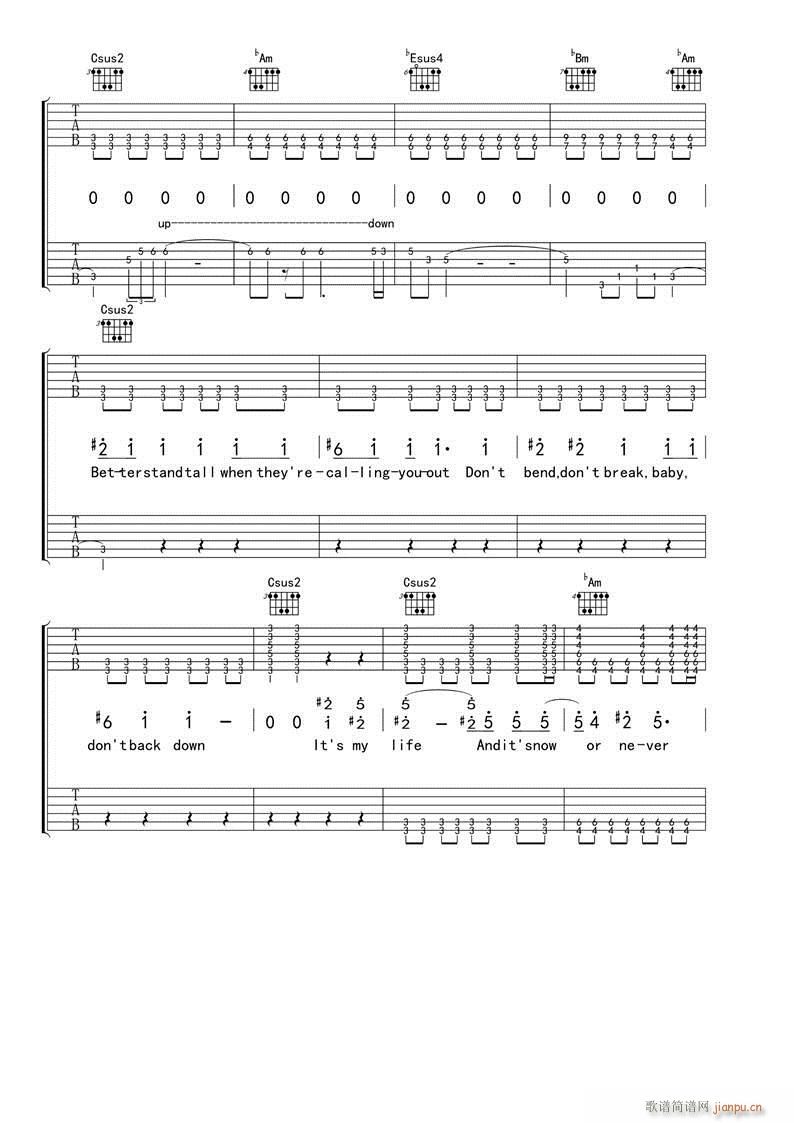 It is my life(吉他谱)7