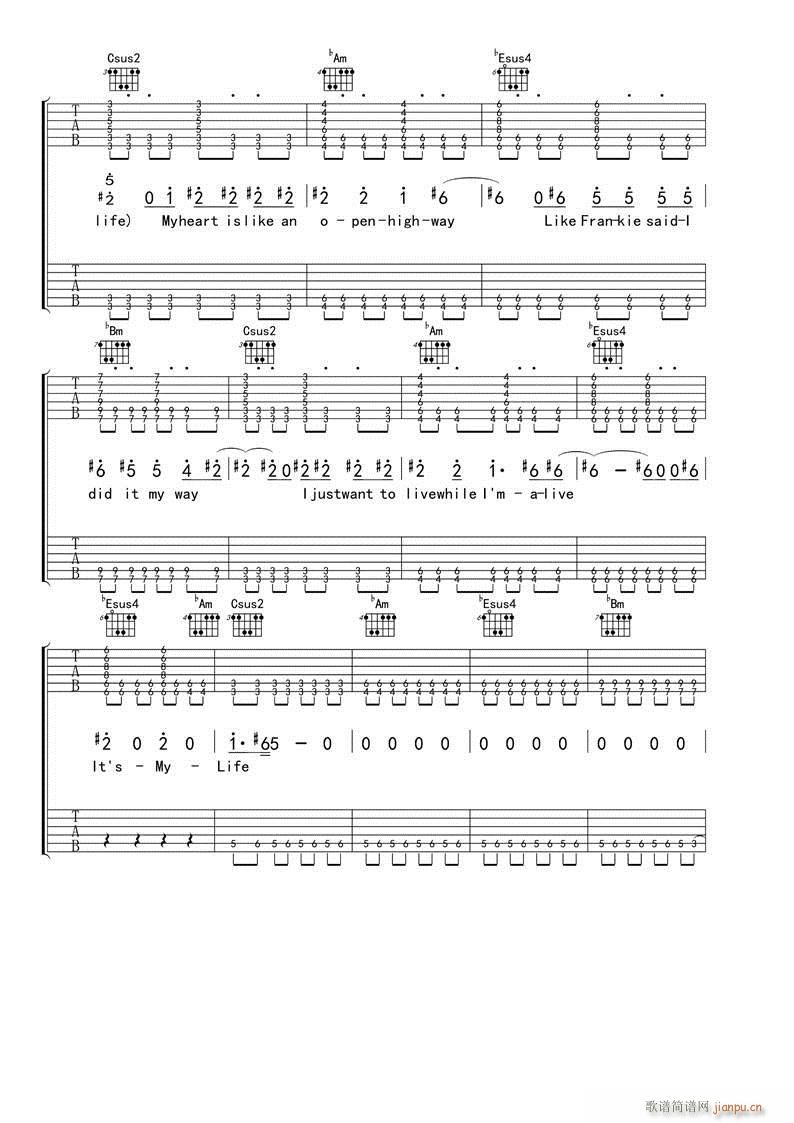 It is my life(吉他谱)6