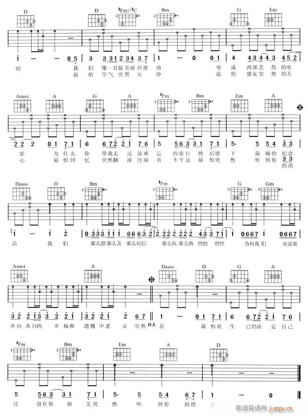 突然好想你2(吉他谱)1