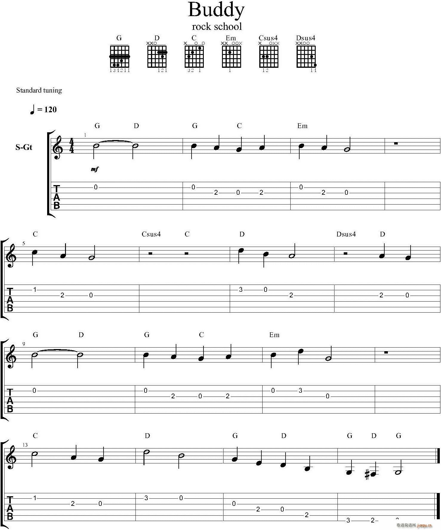 Buddy(吉他谱)1
