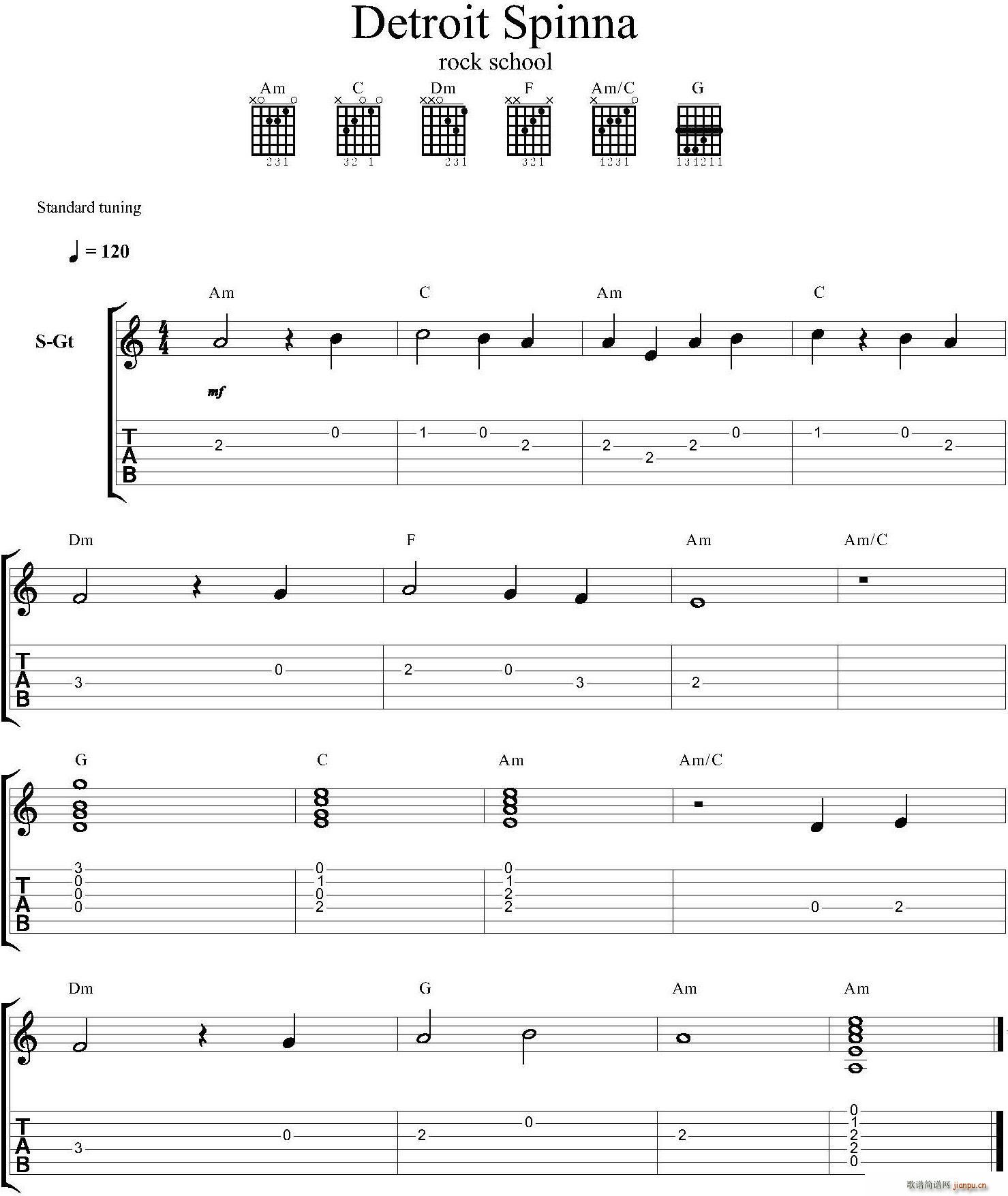 Detroit Spinna(吉他谱)1