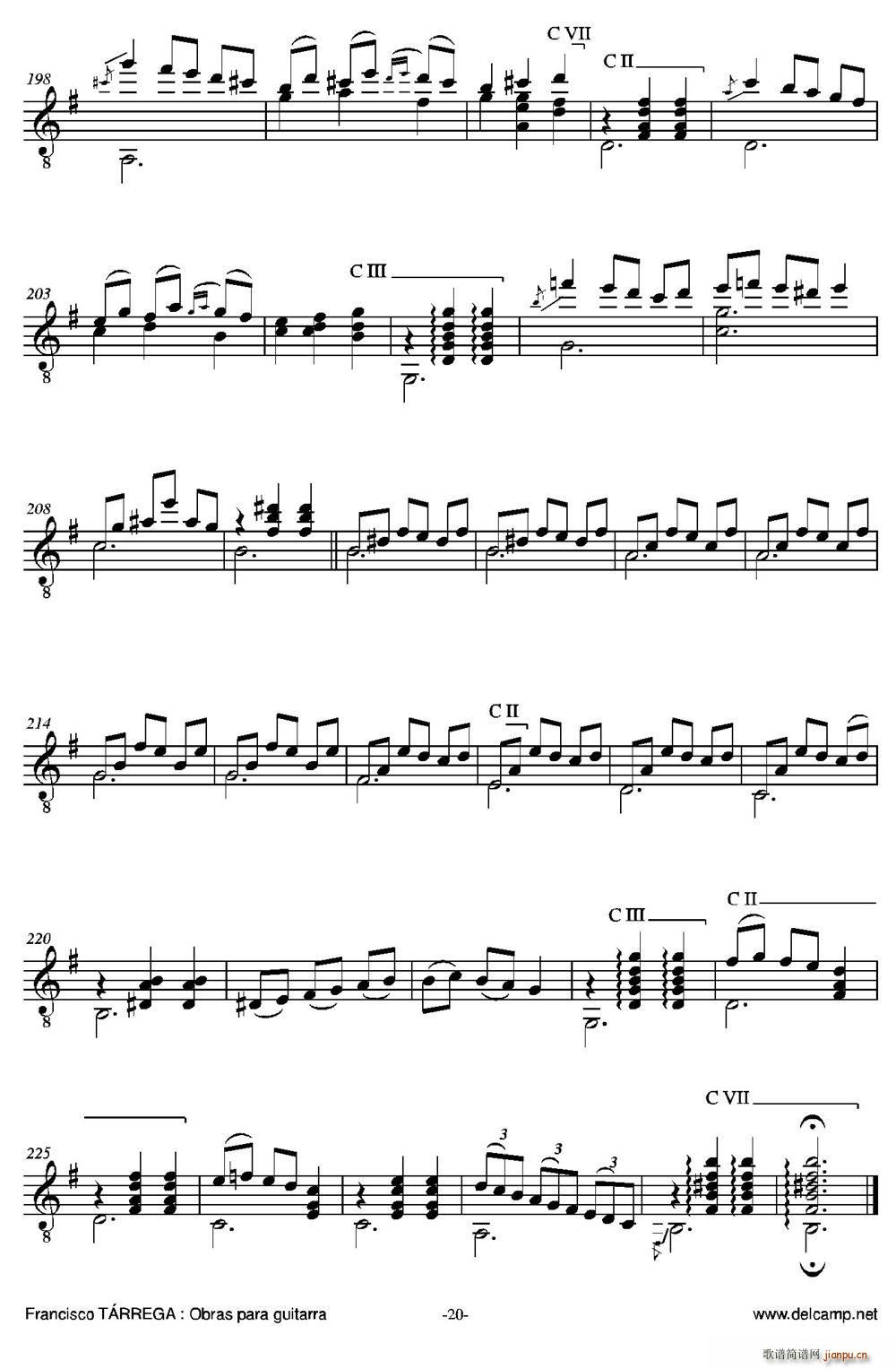 LA CARTAGENERA 古典吉他(吉他谱)7