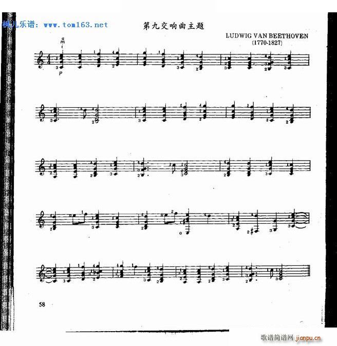 第九交响曲主题(吉他谱)1