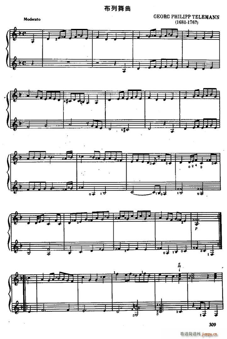 布列舞曲 古典吉他重奏(吉他谱)1