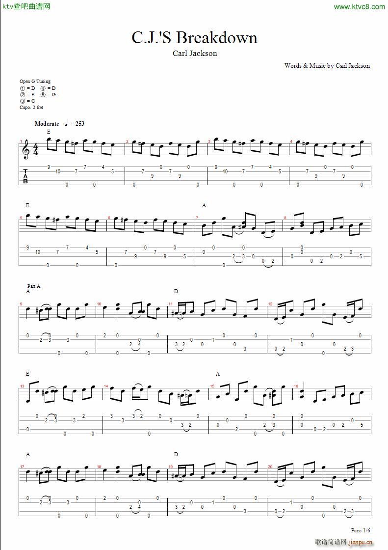 CJ s Breakdown(吉他谱)1
