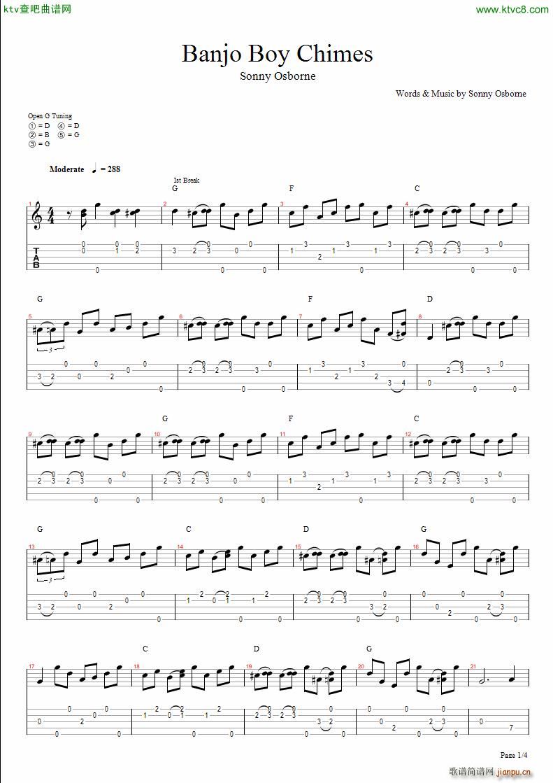 Banjo Boy Chimes(吉他谱)1