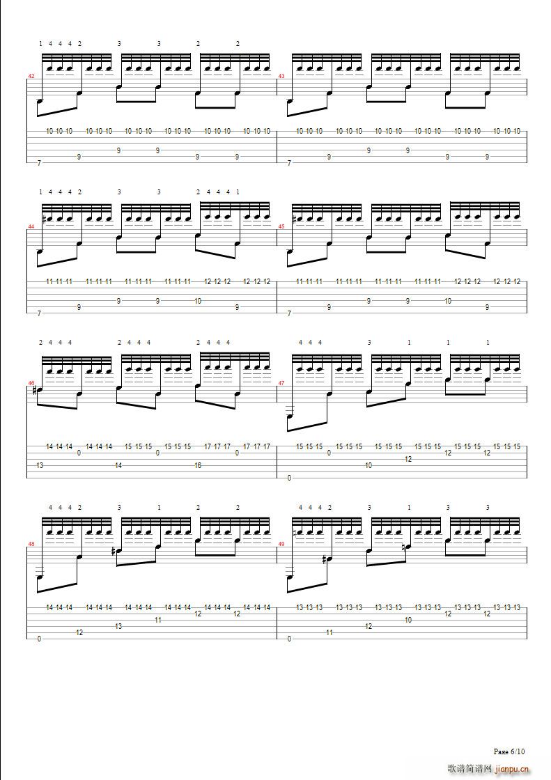 主 爱怜我(吉他谱)6