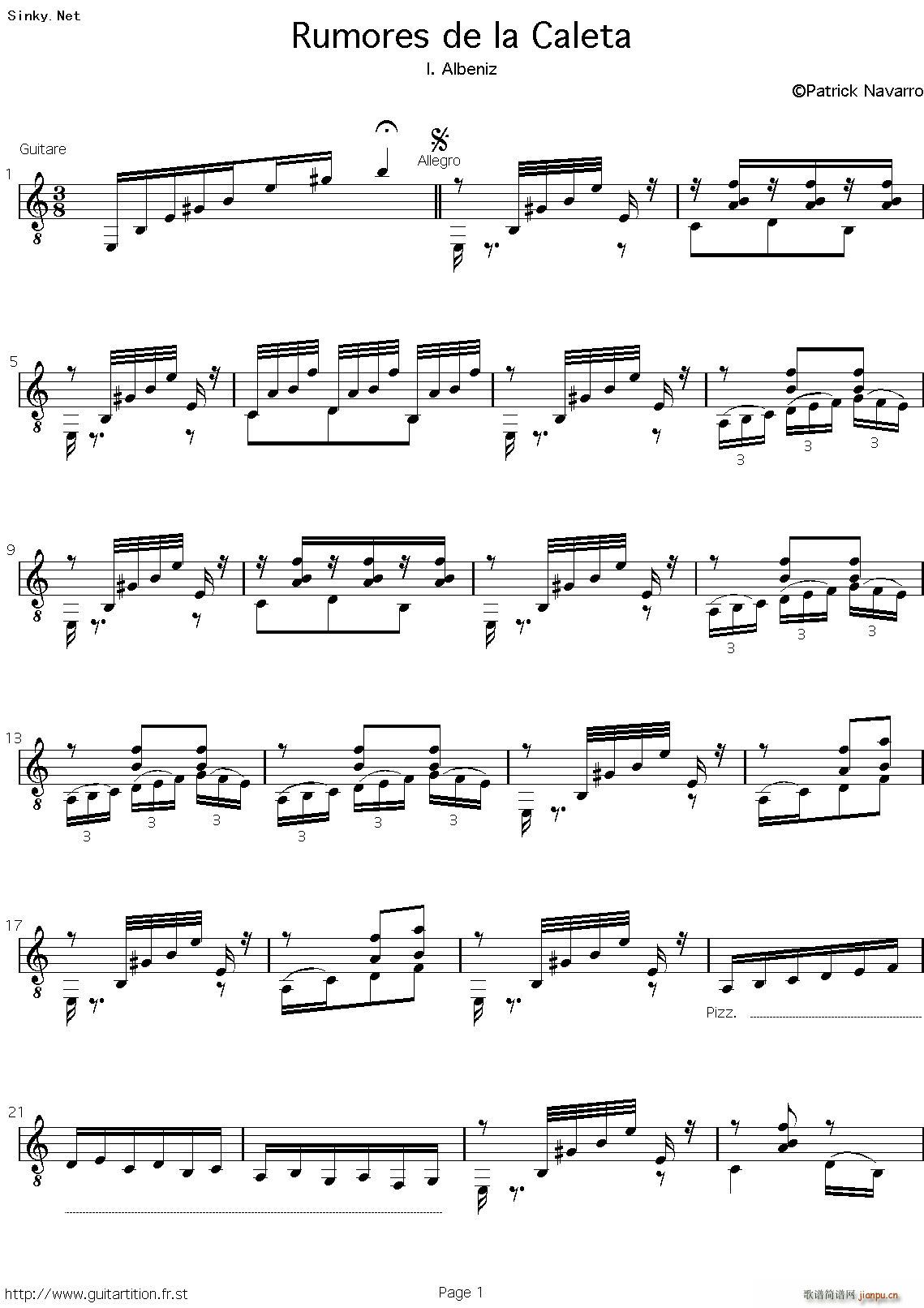 小海湾之鹰1(吉他谱)1