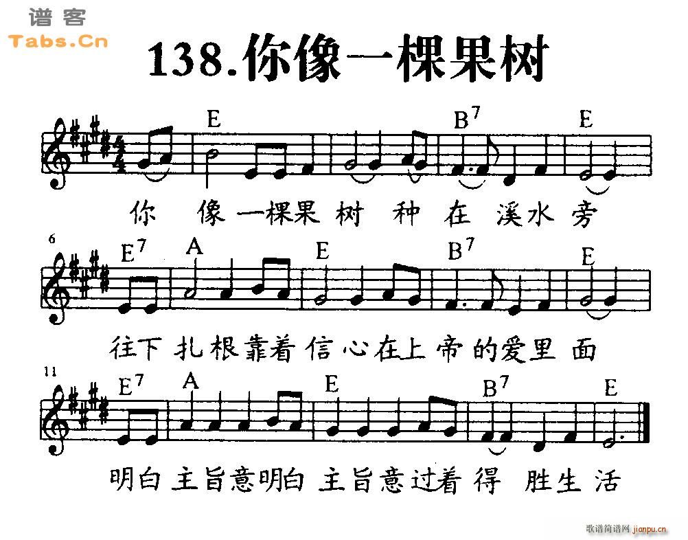 你像一颗果树(吉他谱)1