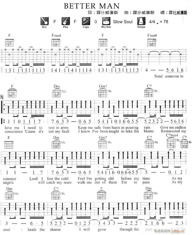 better man(吉他谱)1